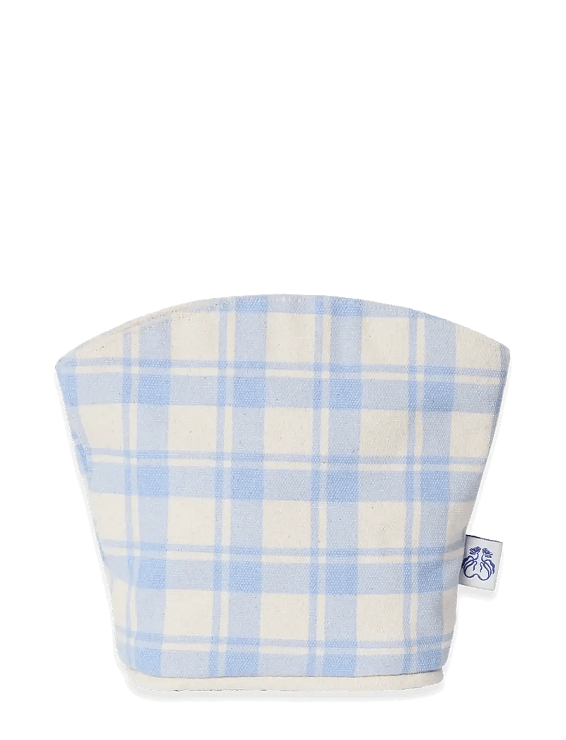 Garbo&Friends - Toiltery bag, Small, Plaid Sky Blue - hügieenitarvikud - plaid sky blue - 1