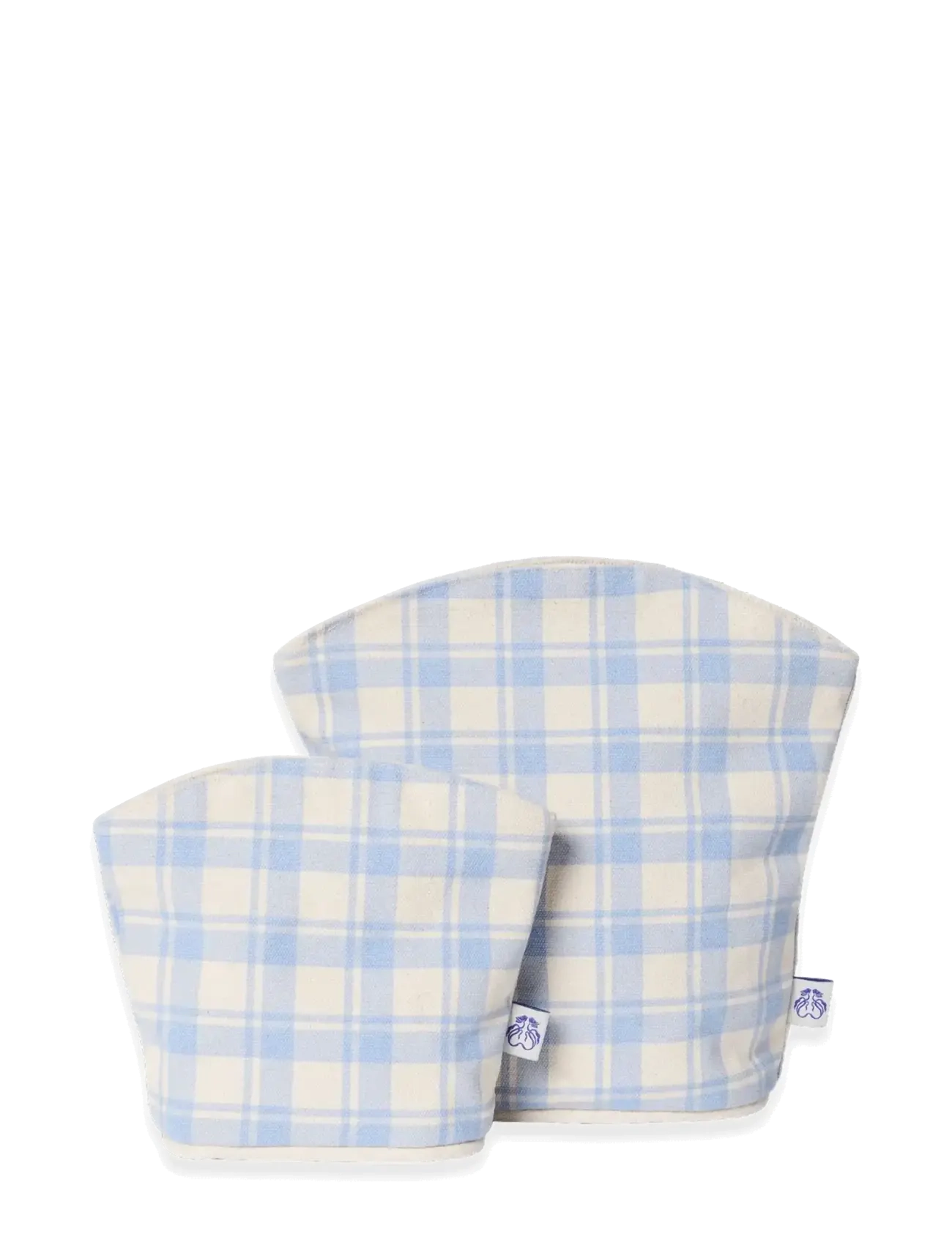 Garbo&Friends - Toiltery bag, Small, Plaid Sky Blue - hygiejnetilbehør - plaid sky blue - 2