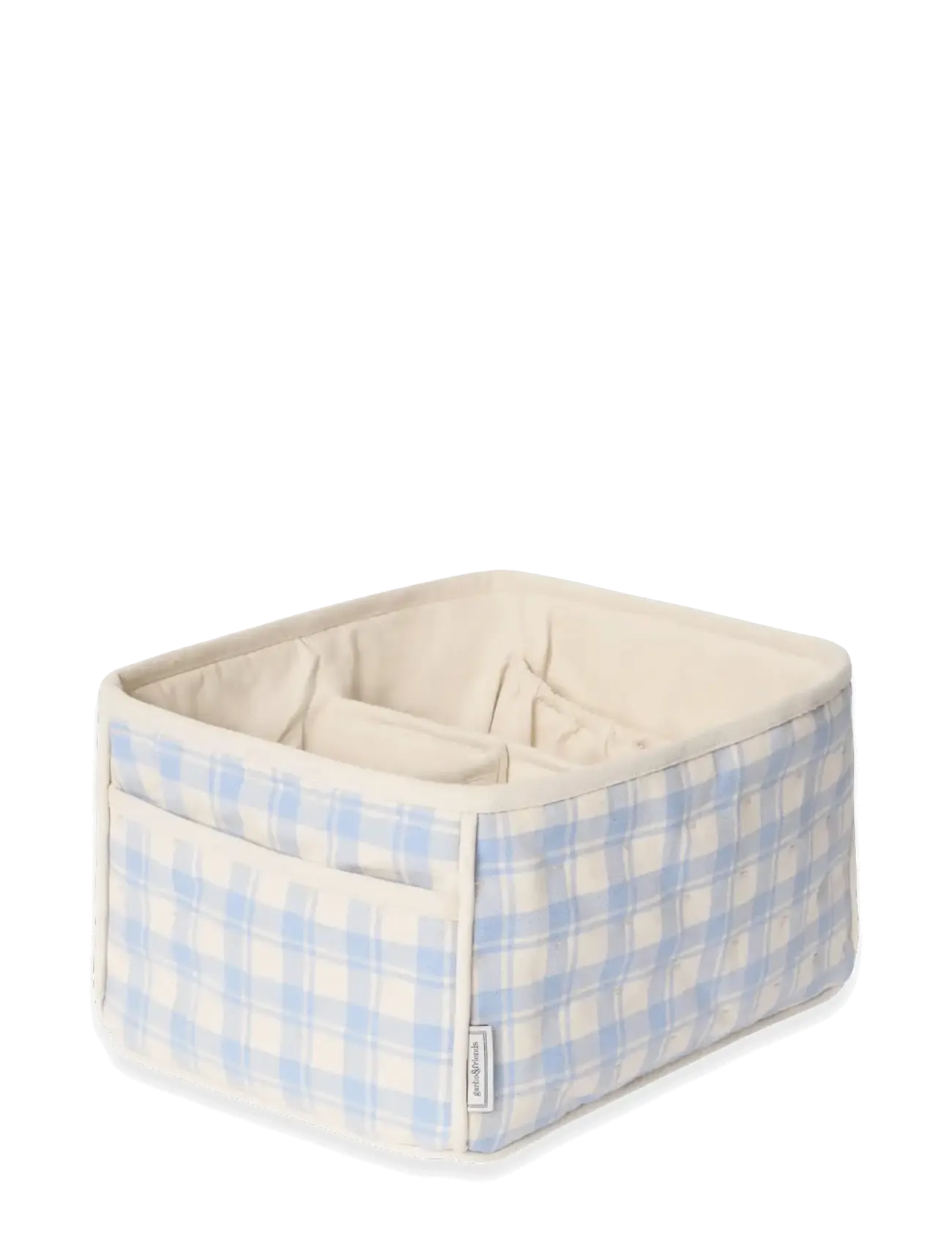 Garbo&Friends Plaid Sky Blue Diaper Caddy - Babyprodukte - PLAID SKY BLUE / blue