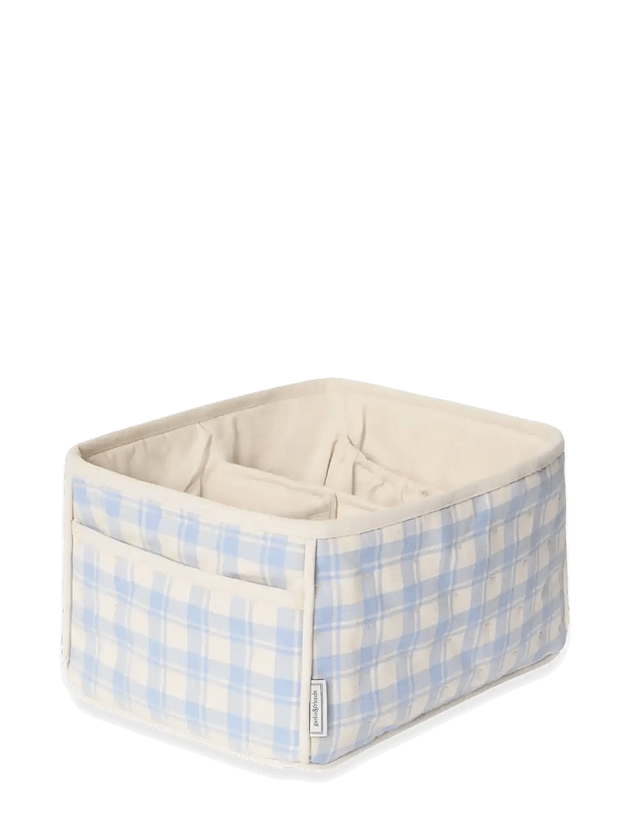 Garbo&Friends - Plaid Sky Blue Diaper Caddy - luiermanden - plaid sky blue - 1