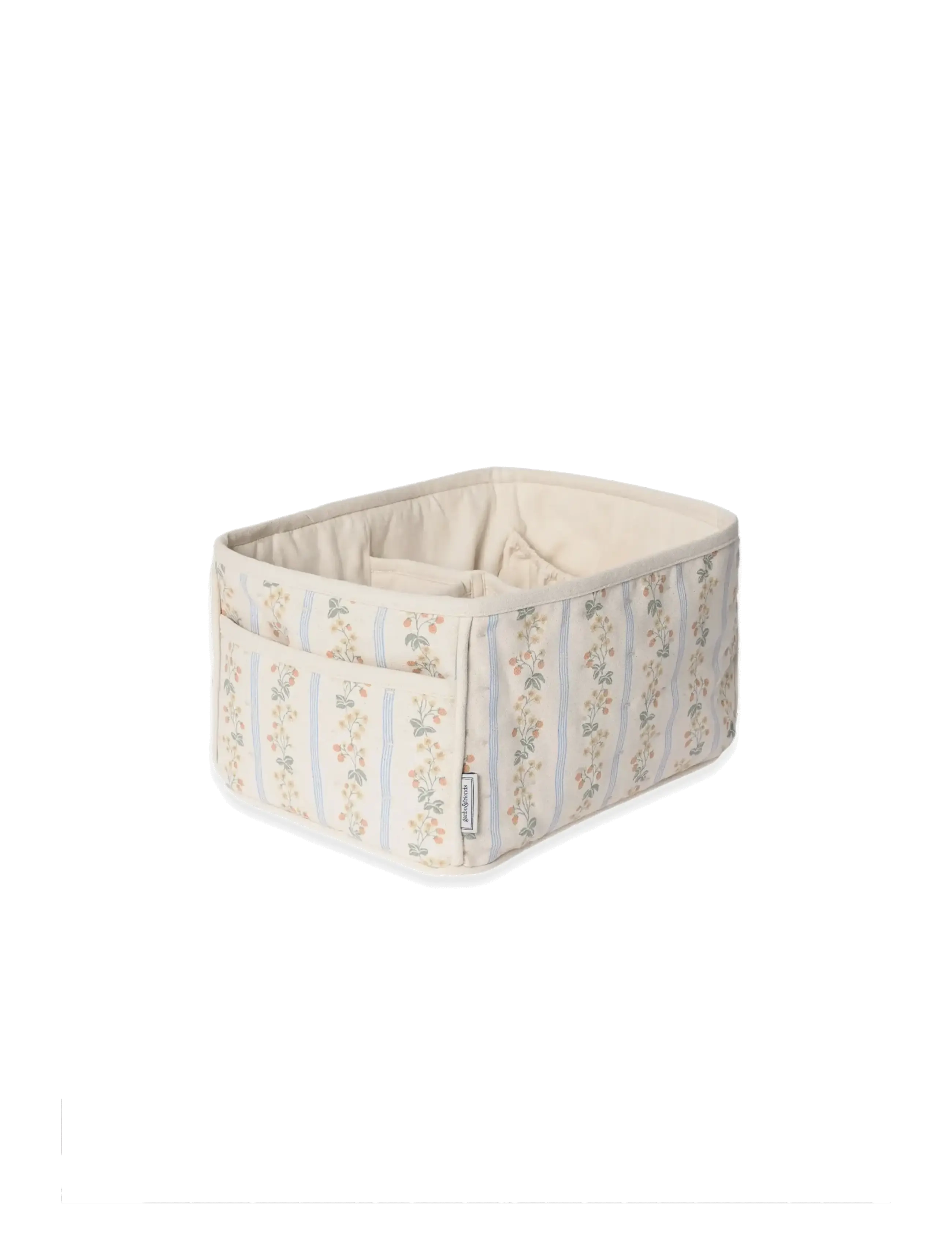 Garbo&Friends Strawberry Garland  Diaper Caddy - Babyprodukte - STRAWBERRY GARLAND / cream