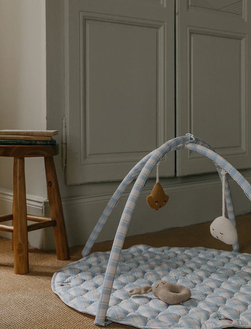 Garbo&Friends - Plaid Sky Blue Quilted Playmat - aktivitetscentre & legemåtter - plaid sky blue - 0