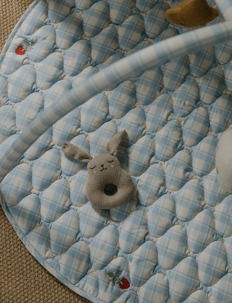 Garbo&Friends - Plaid Sky Blue Quilted Playmat - aktivitetscentre & legemåtter - plaid sky blue - 2