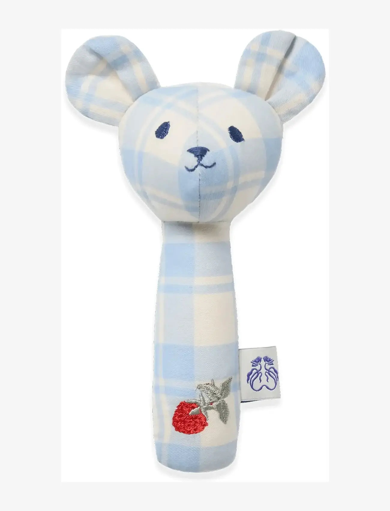 Garbo&Friends - Plaid Sky Blue  Rattle Bear - rangler - plaid sky blue - 1