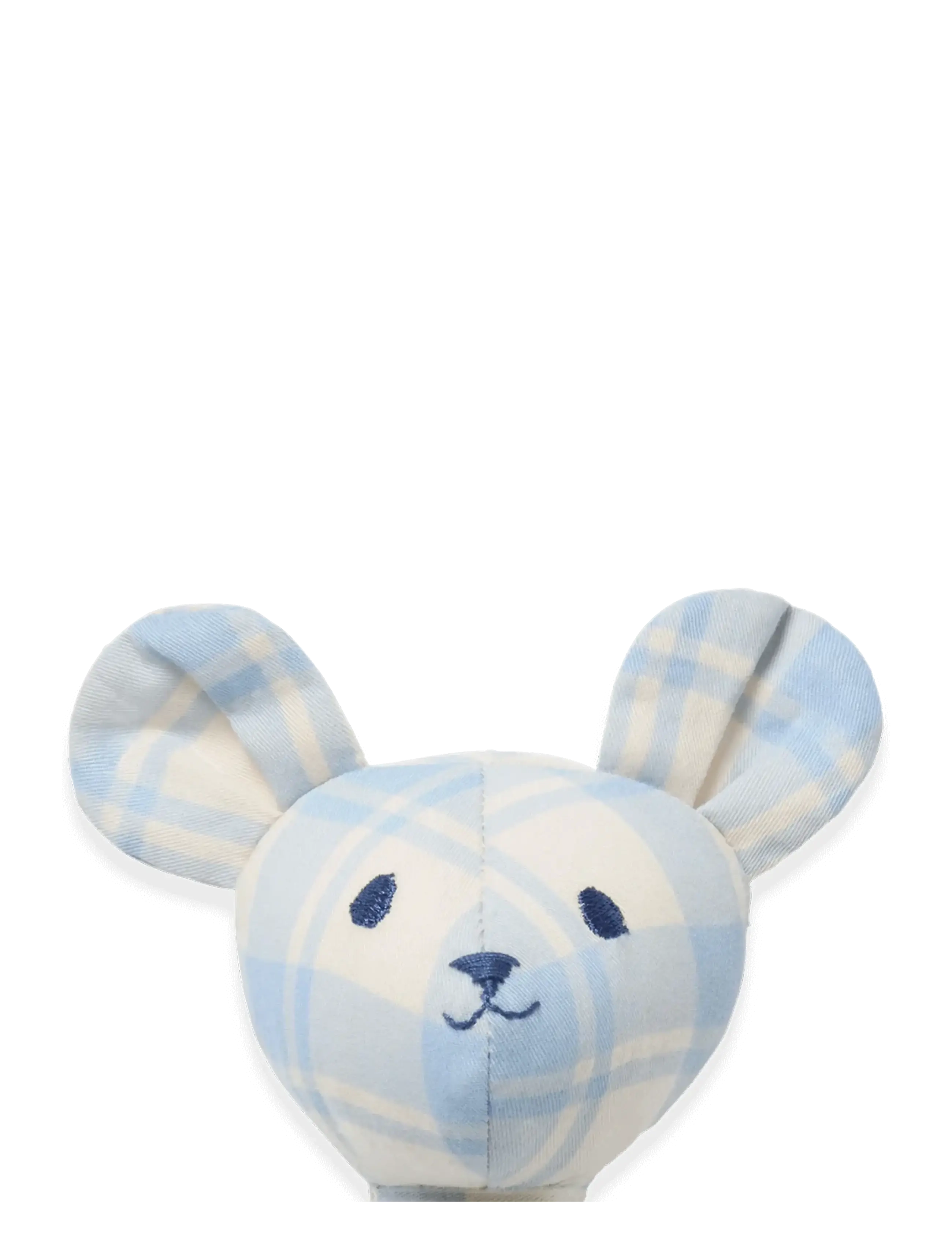 Garbo&Friends - Plaid Sky Blue  Rattle Bear - skallror - plaid sky blue - 2