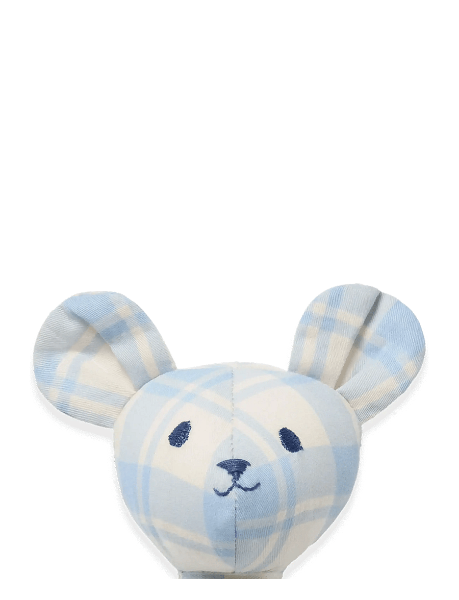 Garbo&Friends - Plaid Sky Blue Rattle Bear - skallror - plaid sky blue - 2
