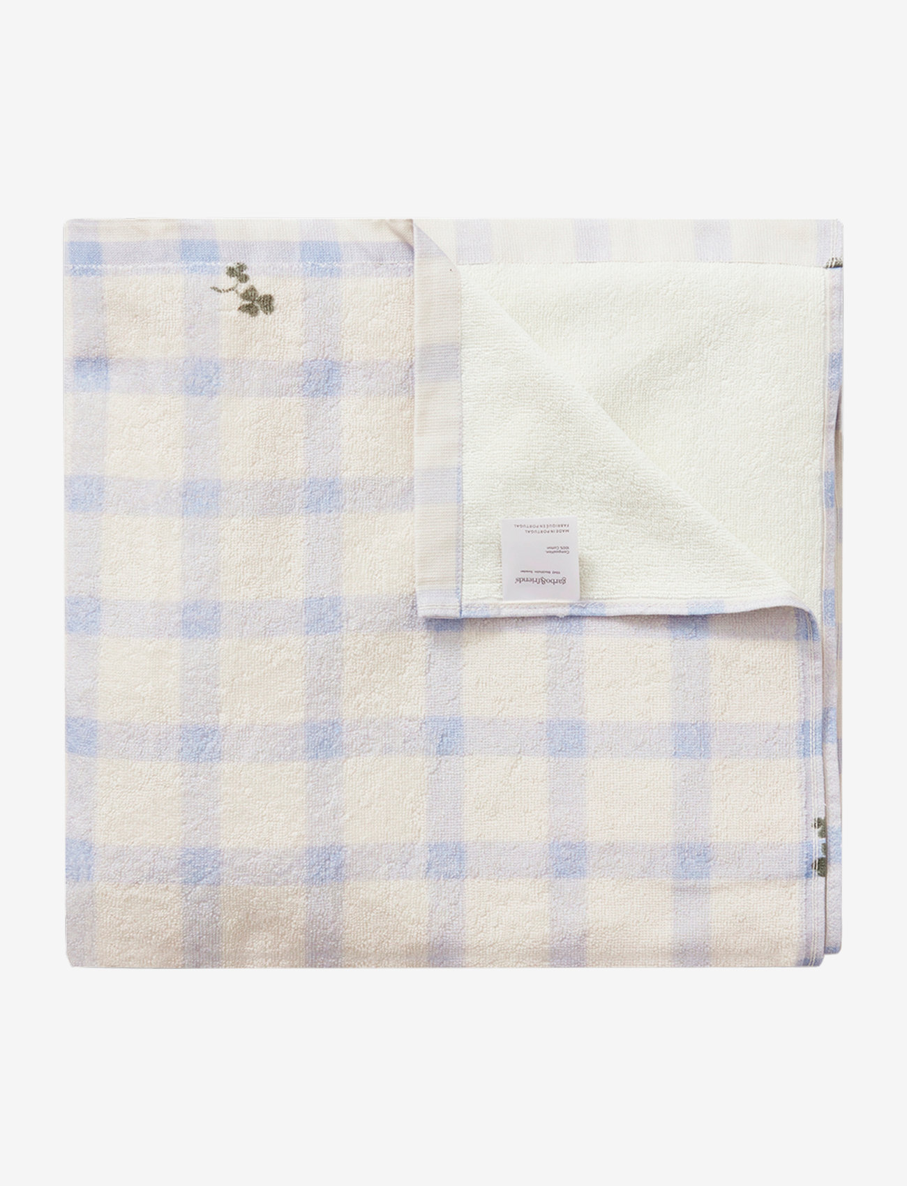 Garbo&Friends - Terry Bath Sheet - gingham sorrel blue - 0