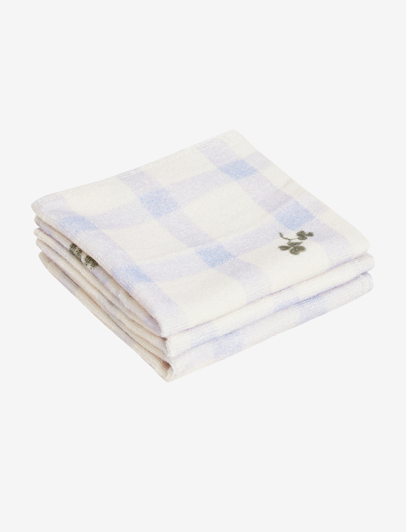 Garbo&Friends - Terry Washcloths - gingham sorrel blue - 0