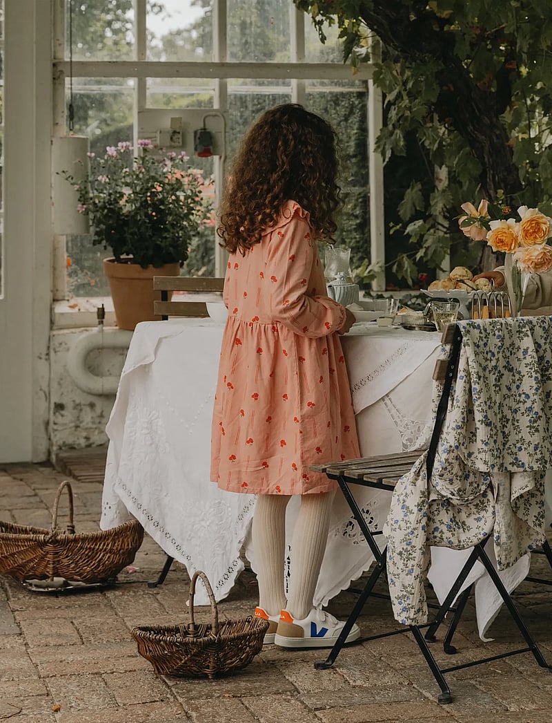 Garbo&Friends - Micro Corduroy Long Sleeve Dress - långärmade babyklänningar - peony - 3