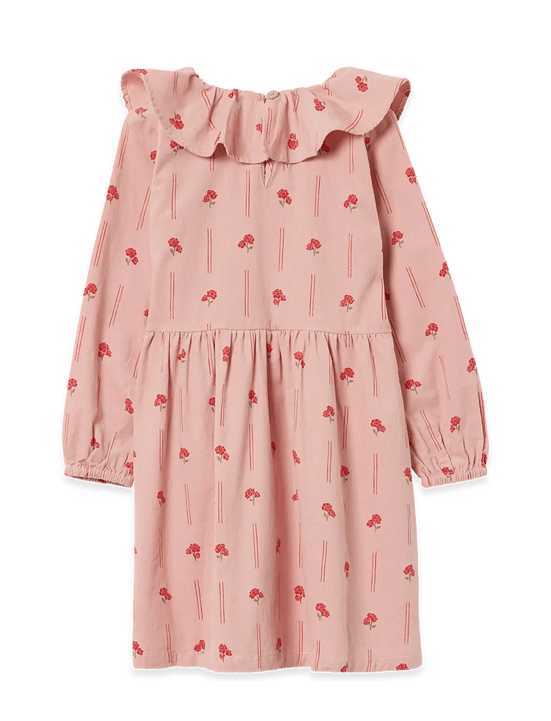 Garbo&Friends - Micro Corduroy Long Sleeve Dress - långärmade babyklänningar - peony - 2