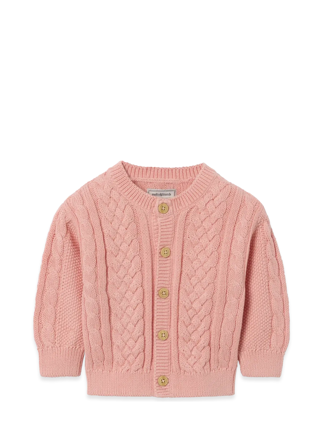 Garbo&Friends Cable Knitted Cardigan - Strickmode - PINK / pink/rose