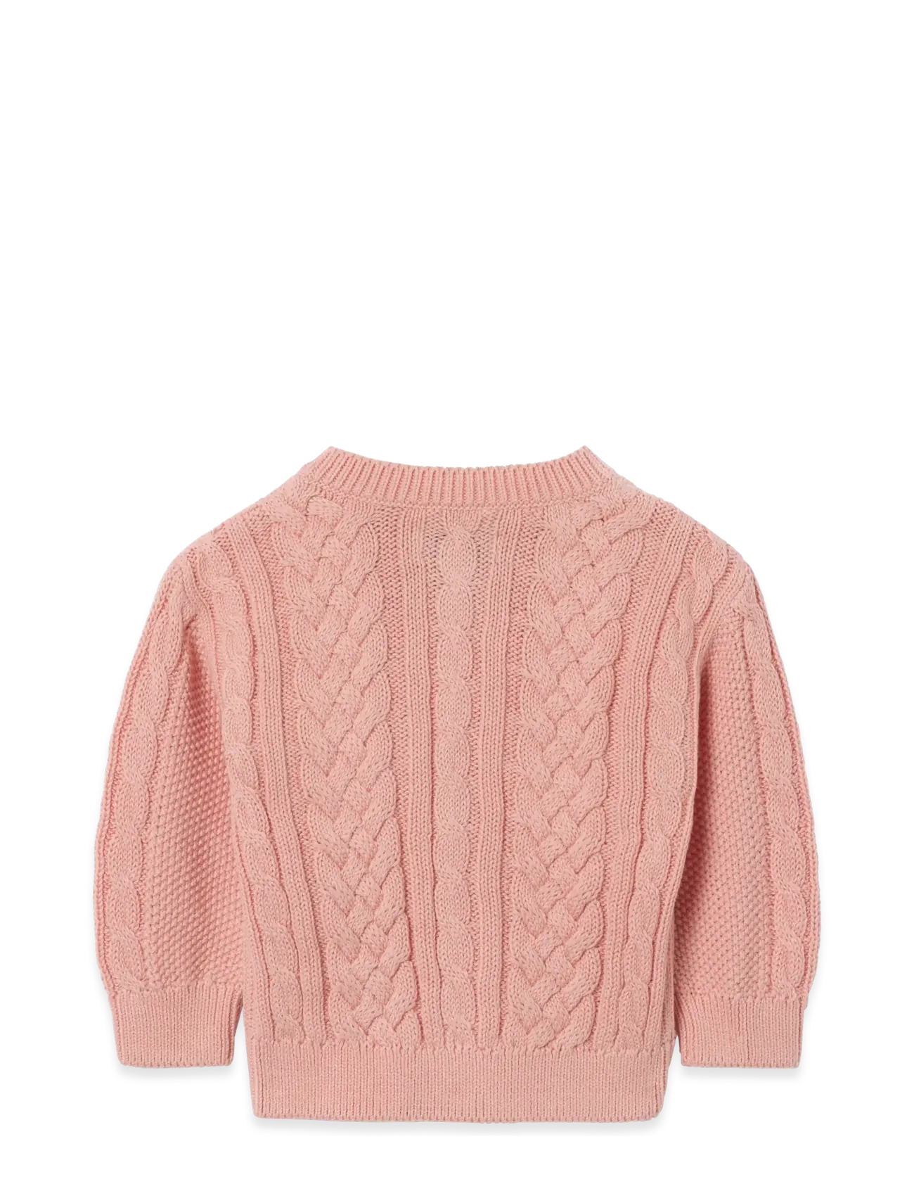 Garbo&Friends - Cable Knitted Cardigan - cardigans - pink - 2