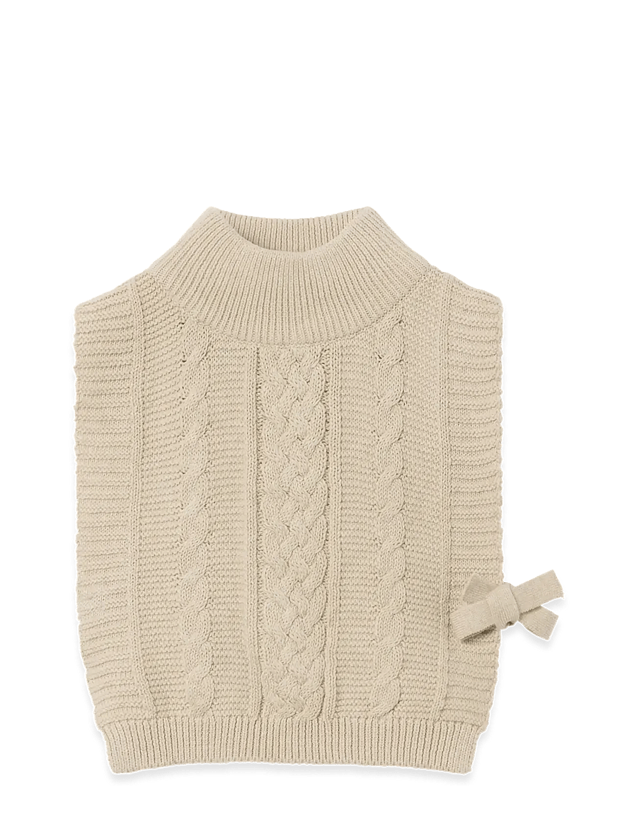 Garbo&Friends - Cable Knitted Neckwarmer - halsedisse - oat - 1