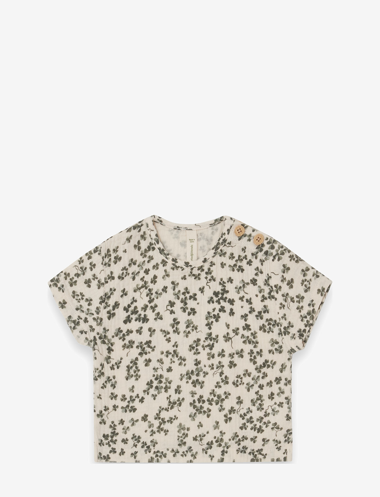 Garbo&Friends - Muslin Baby Top - kortärmade t-shirts - sorrel ecru - 1