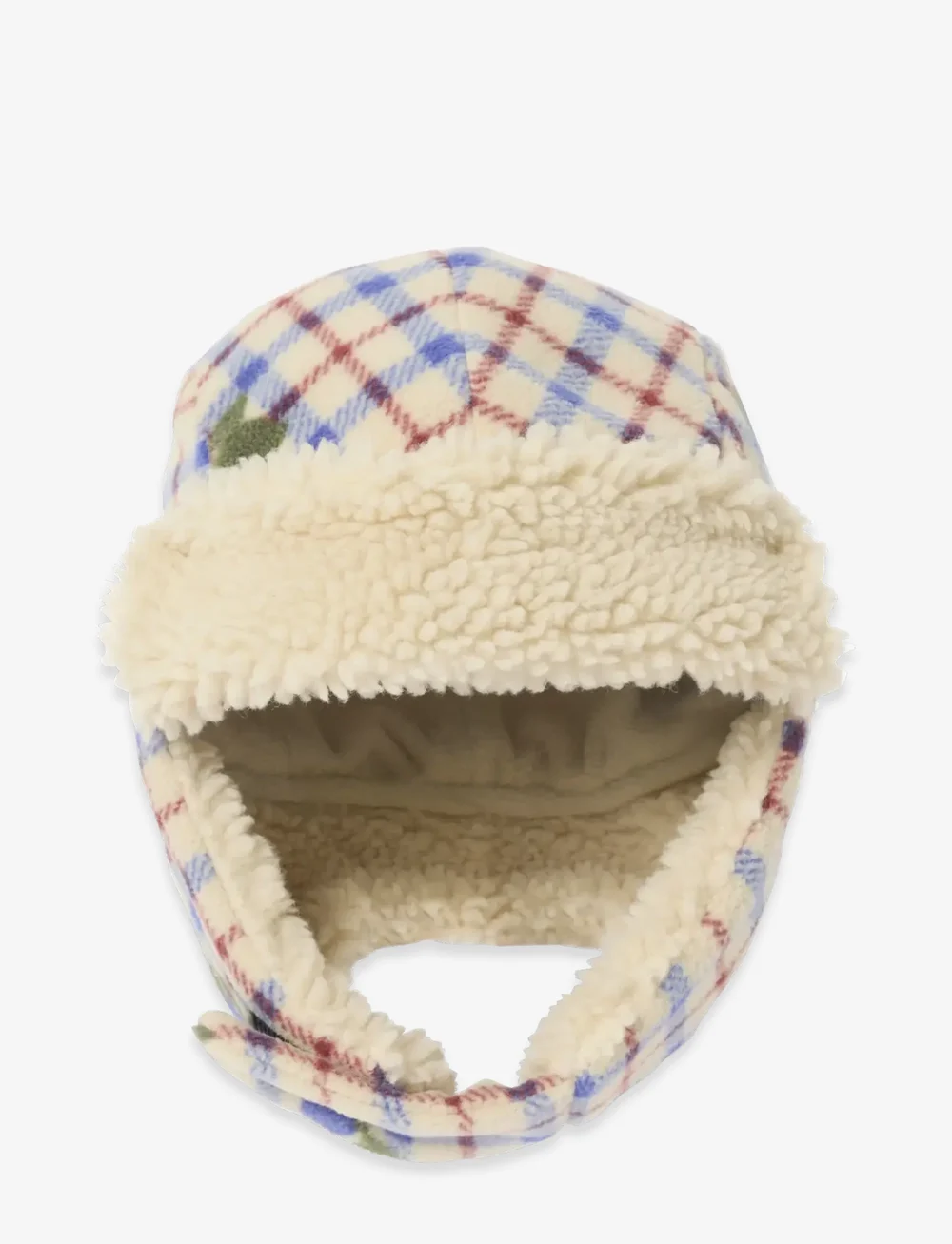 Garbo&Friends - Fleece Aviator Hat - vinterhuer - mulberry check - 1