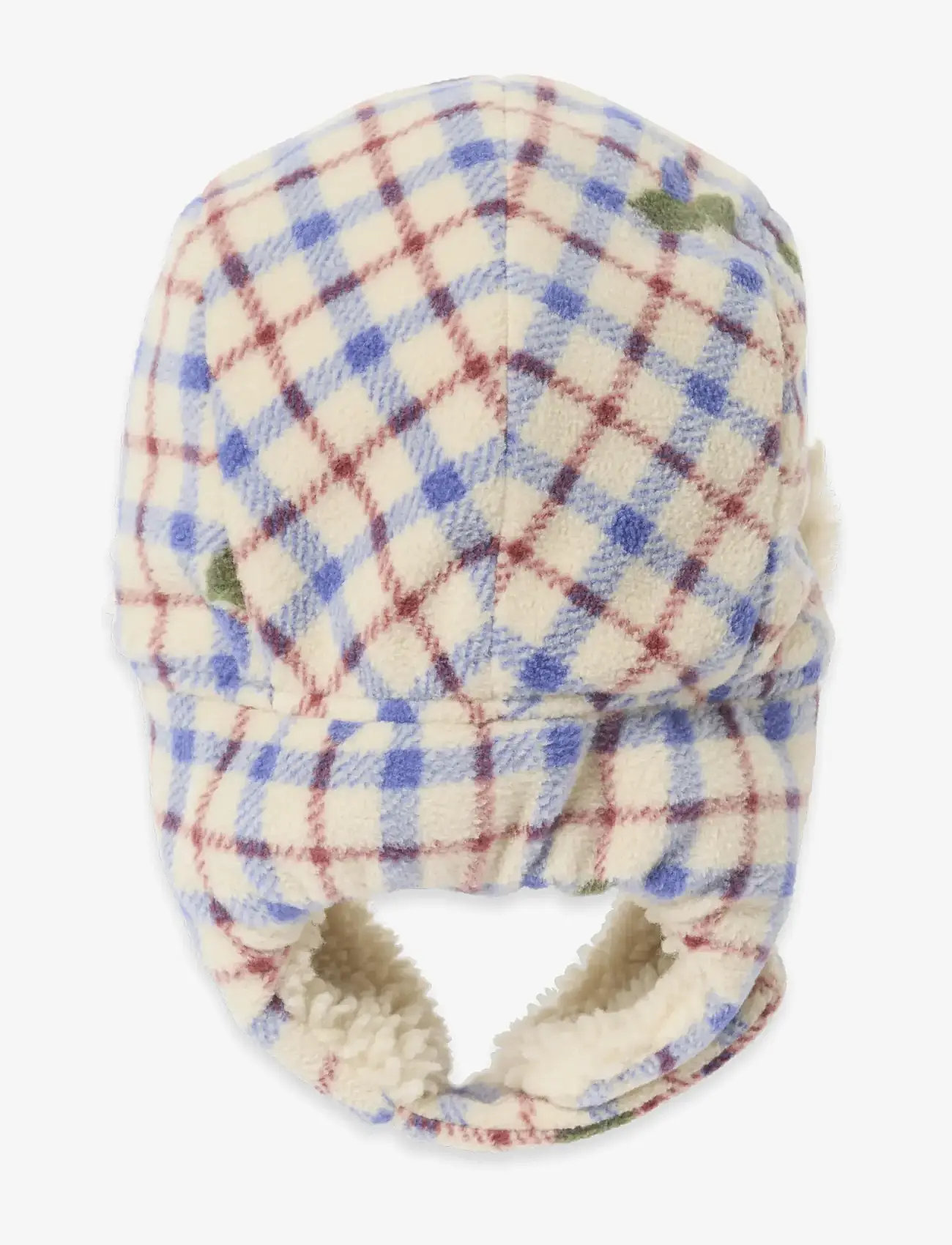Garbo&Friends - Fleece Aviator Hat - winter hats - mulberry check - 3