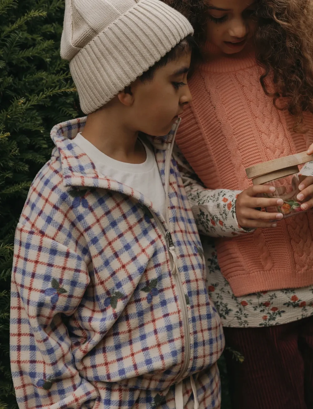 Garbo&Friends - Fleece Jacket - fleecejakker - mulberry check - 3