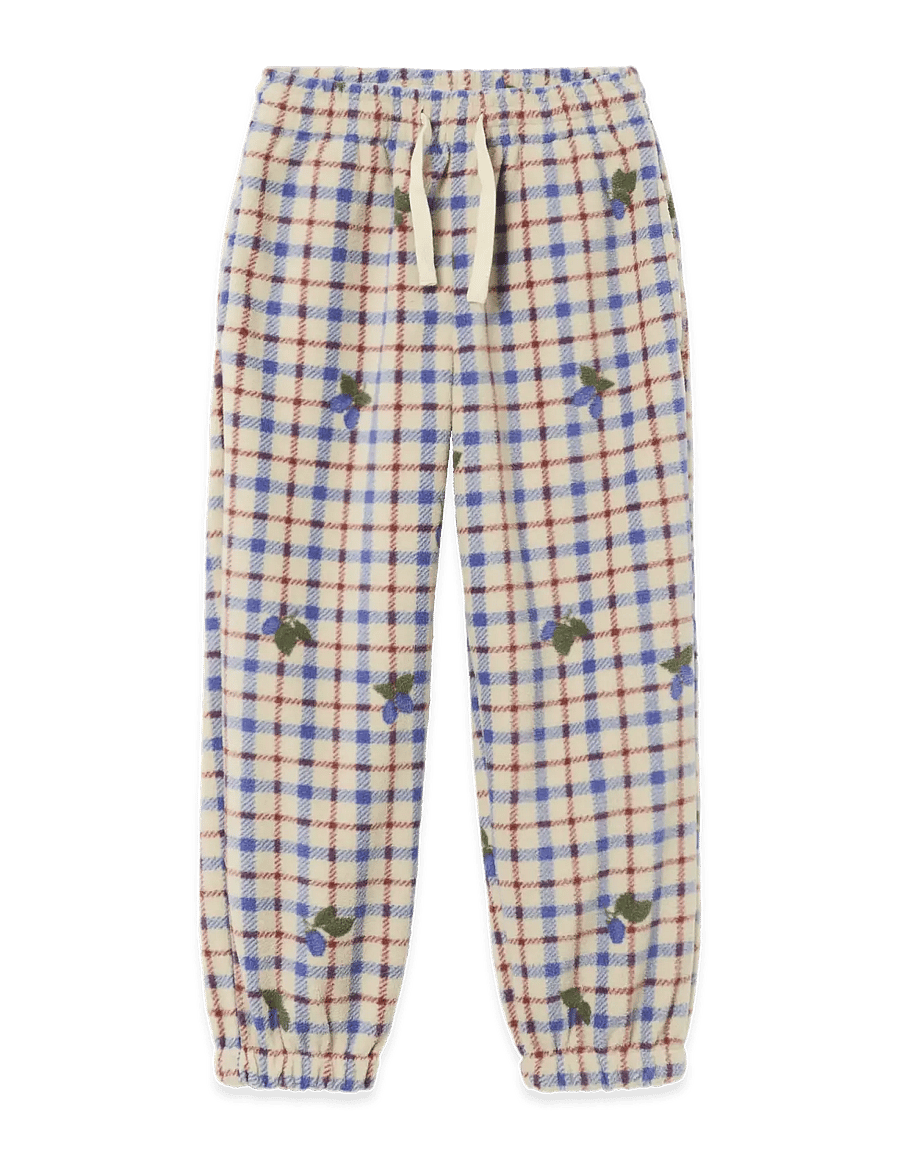 Garbo&Friends - Fleece pants - bukser - mulberry check - 1