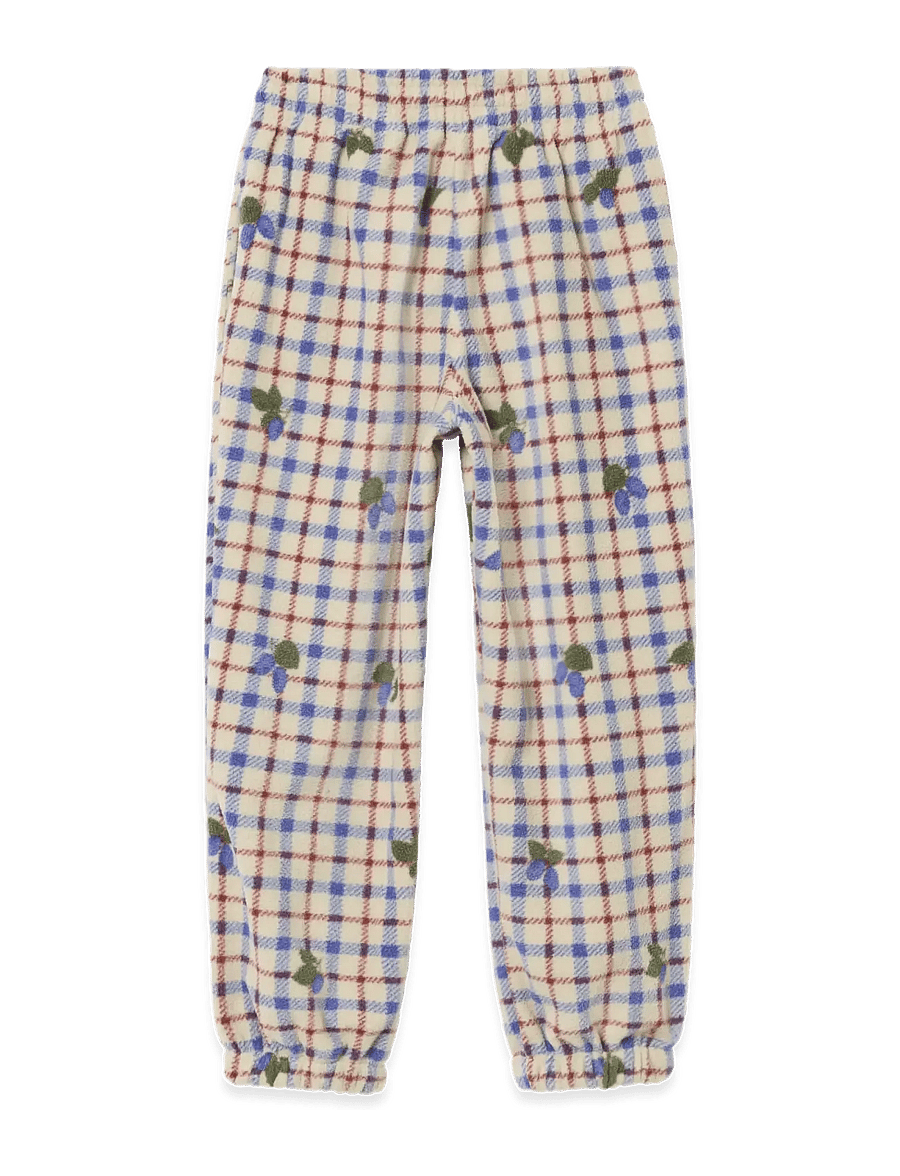 Garbo&Friends - Fleece pants - bukser - mulberry check - 2