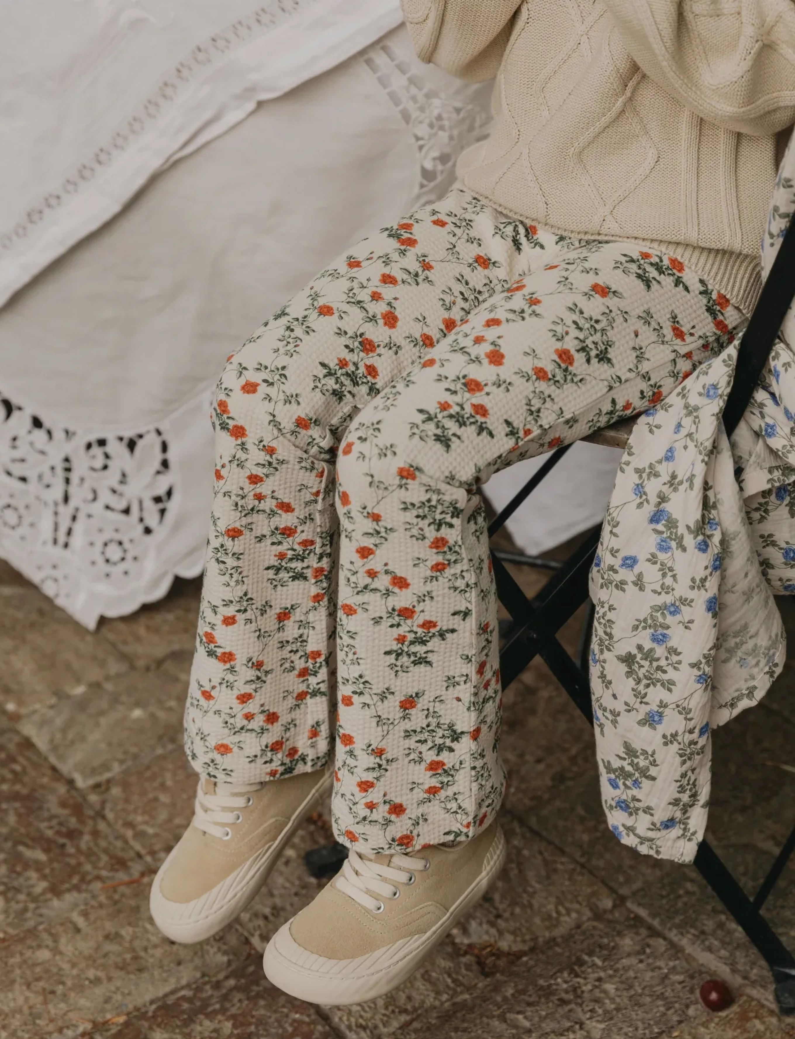 Garbo&Friends Jersey Kick Flare Leggings - Underdele - PETIT ROSE / cream