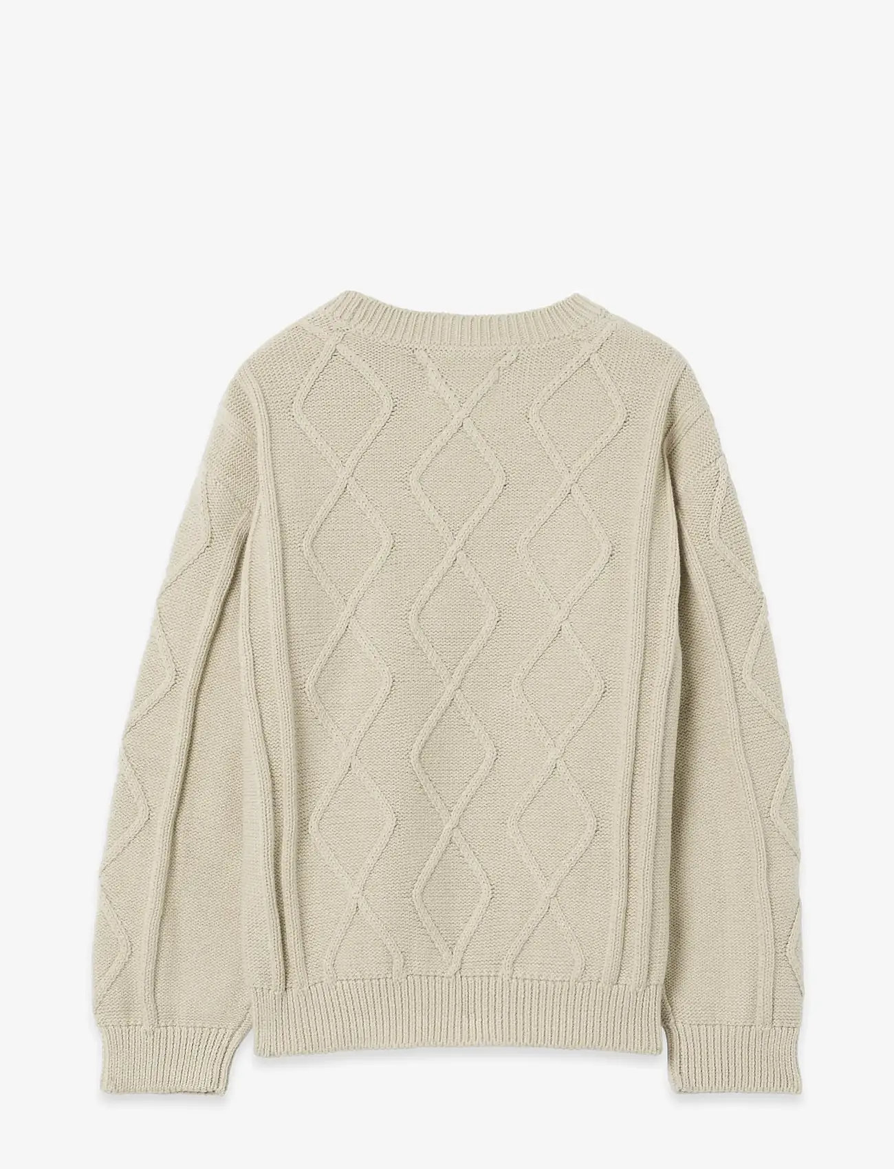 Garbo&Friends - Embroidery Knitted Sweater - pullover - oat - 3