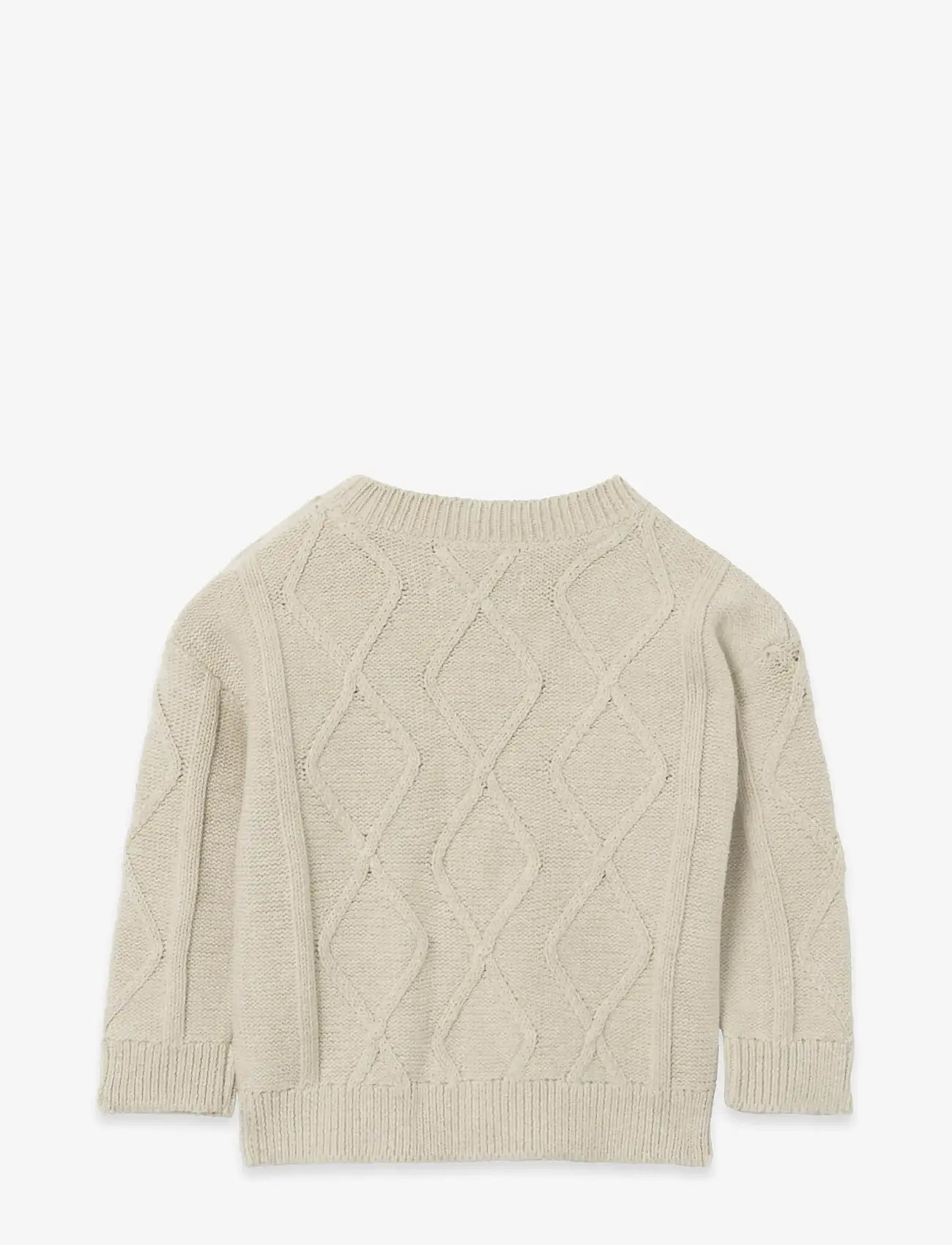 Garbo&Friends - Embroidery Knitted Sweater - pullover - oat - 4