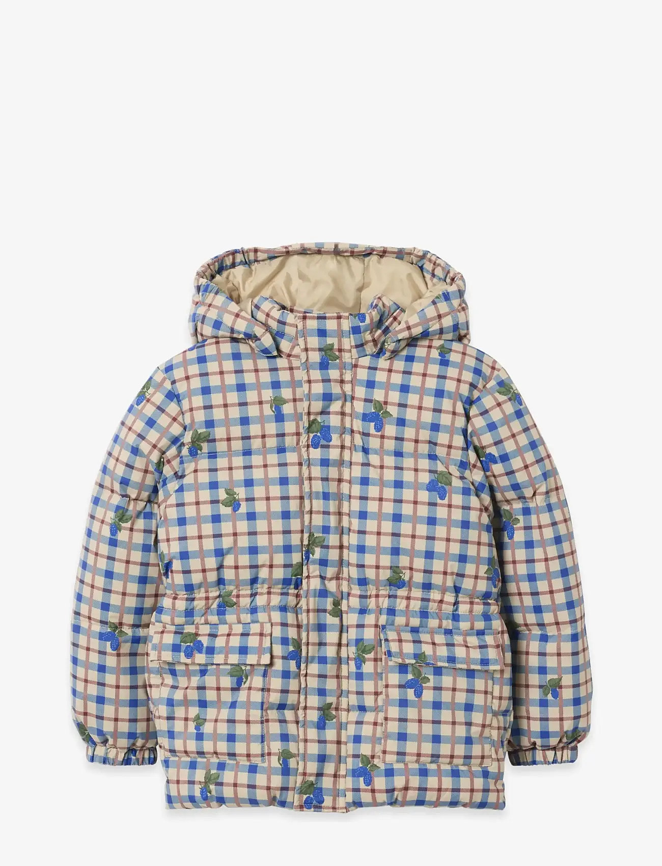 Garbo&Friends - Puffer Parka - winter jackets - mulberry check - 1