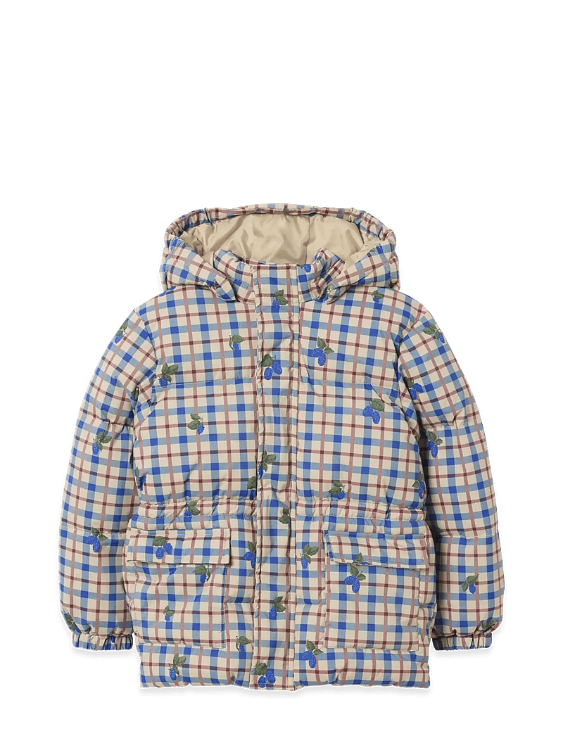 Garbo&Friends - Puffer Parka - mulberry check - 1