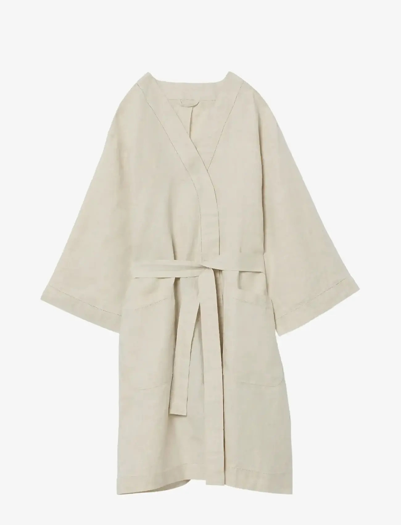 Garbo&Friends - Linen Hemstitched Linen Bathrobe M/L - aamutakit - linen - 1