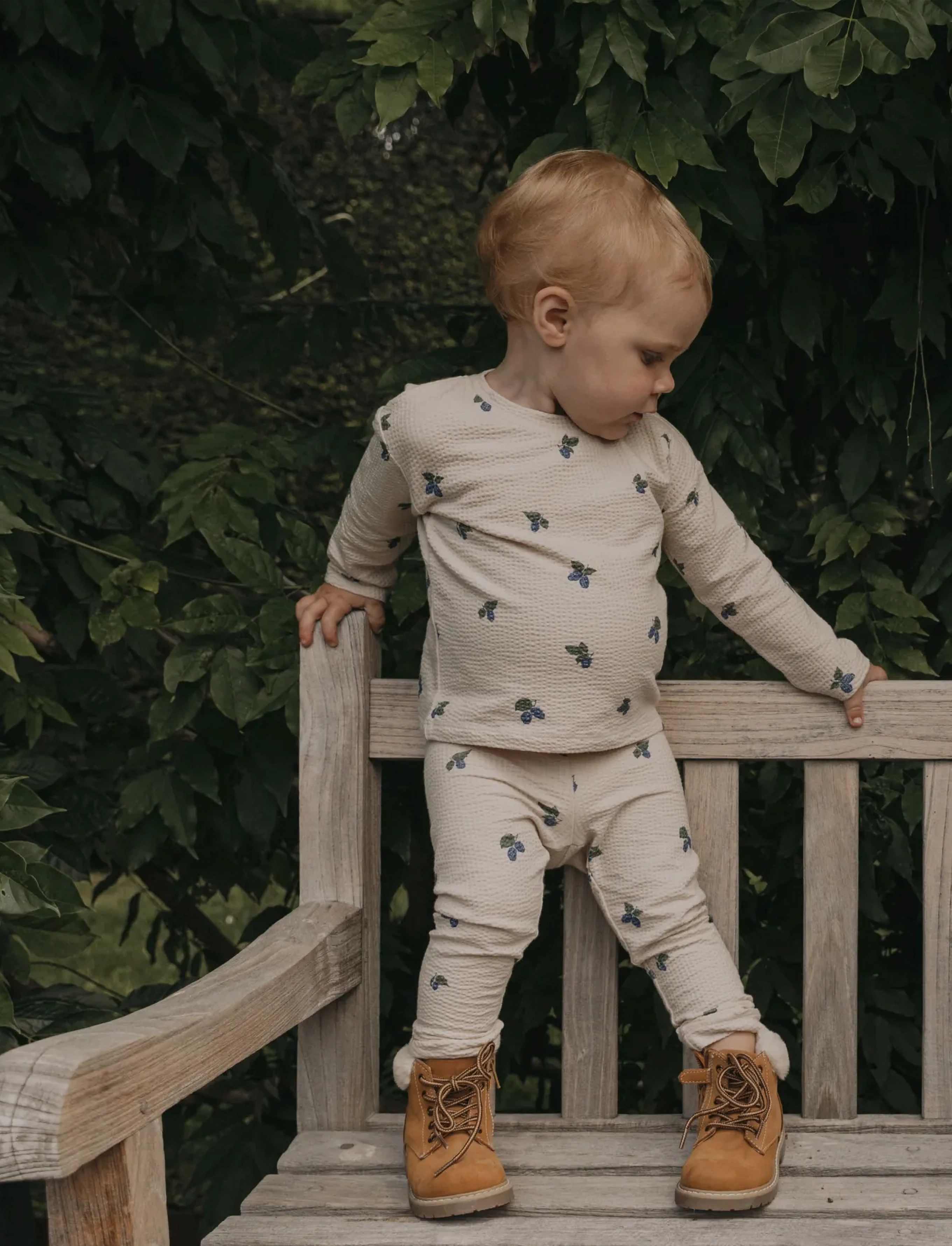 Garbo&Friends Jersey Leggings Baby, 98/104, Cream, Underdele > Leggings, Børn