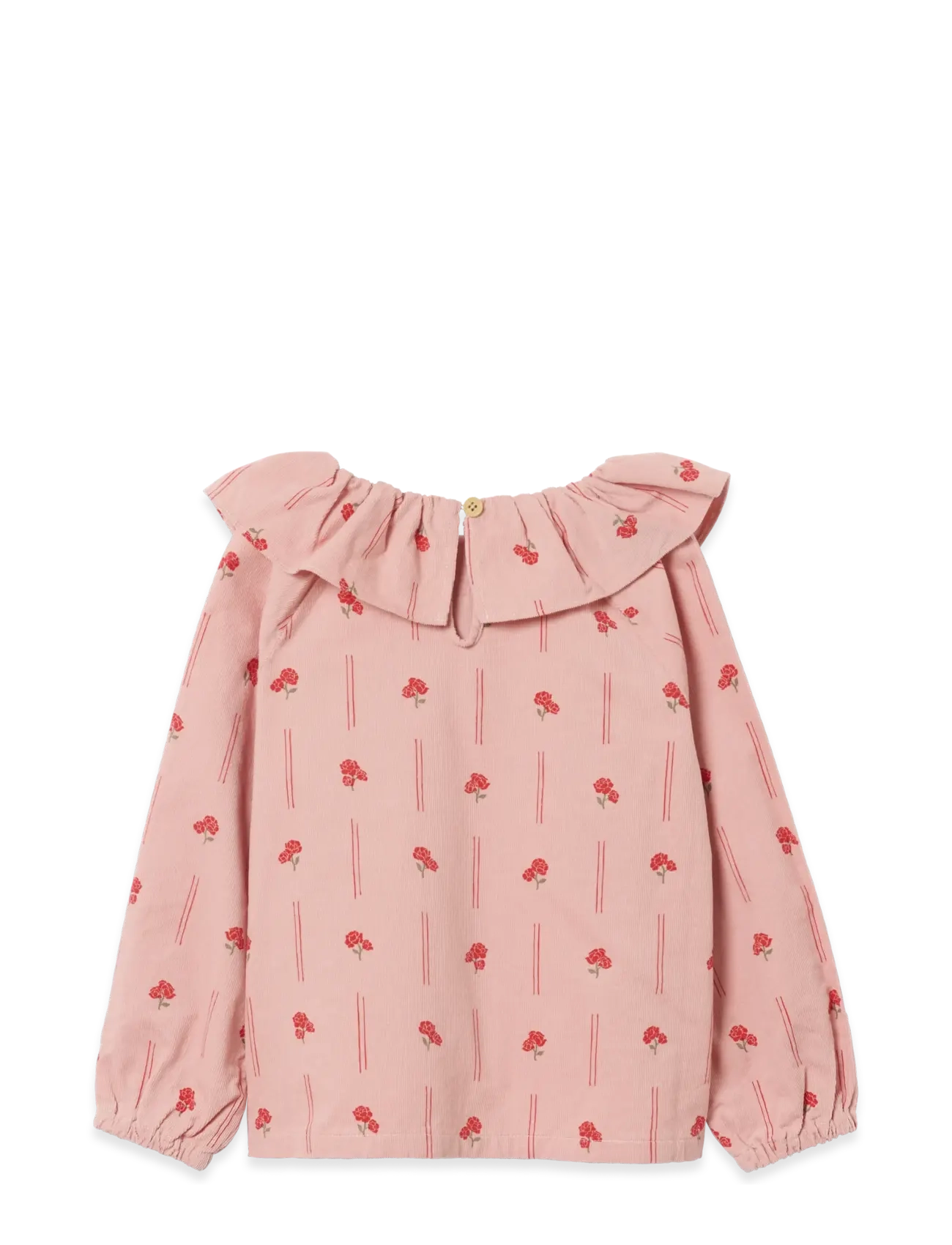 Garbo&Friends - Micro Corduroy Long Sleeve Blouse - blouses & tunics - peony - 2