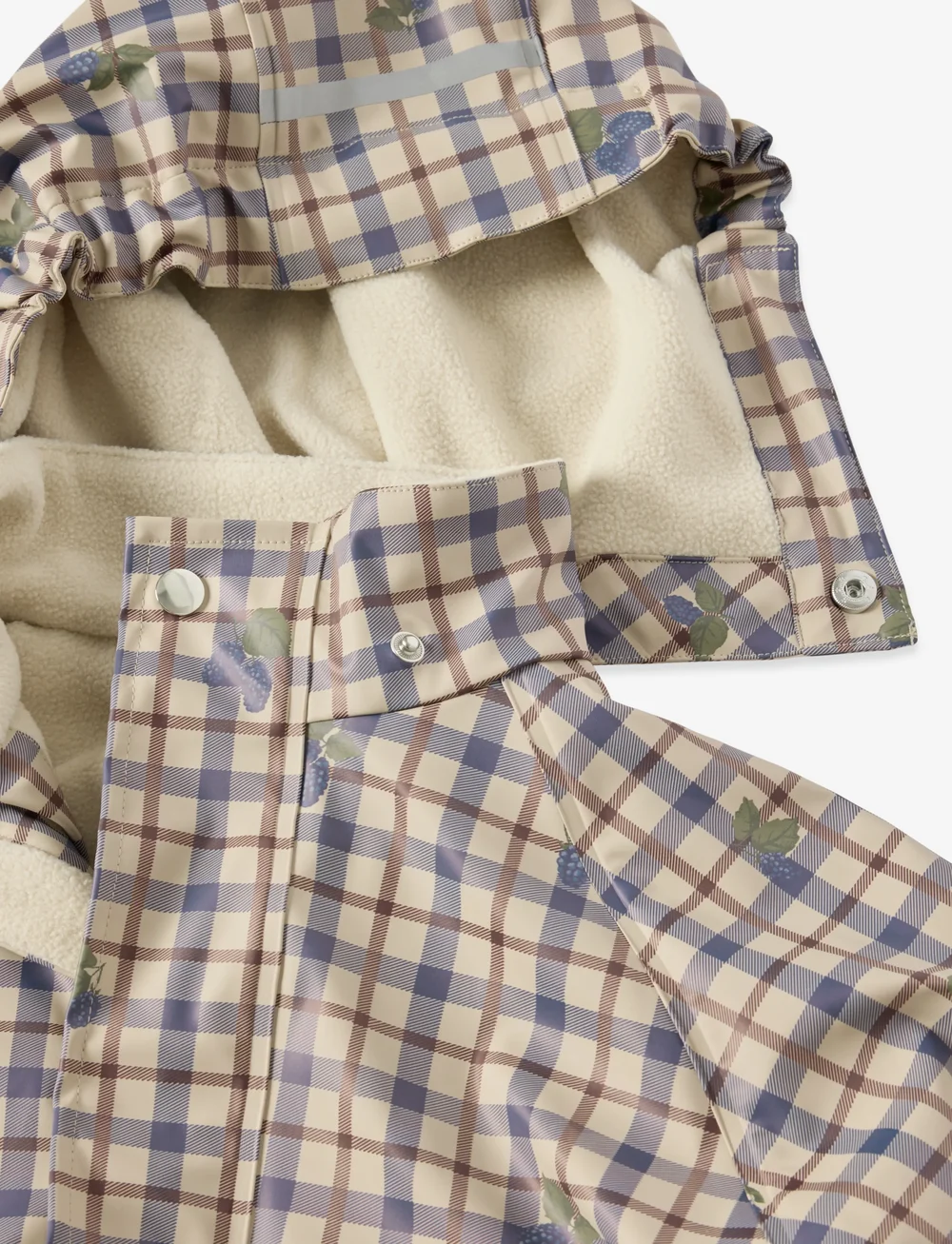 Garbo&Friends - Lined Rain Jacket - vihmajoped - mulberry check - 3