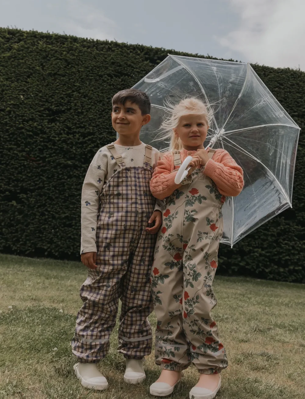 Garbo&Friends - Lined Rain Pant - regnbukser - mulberry check - 0