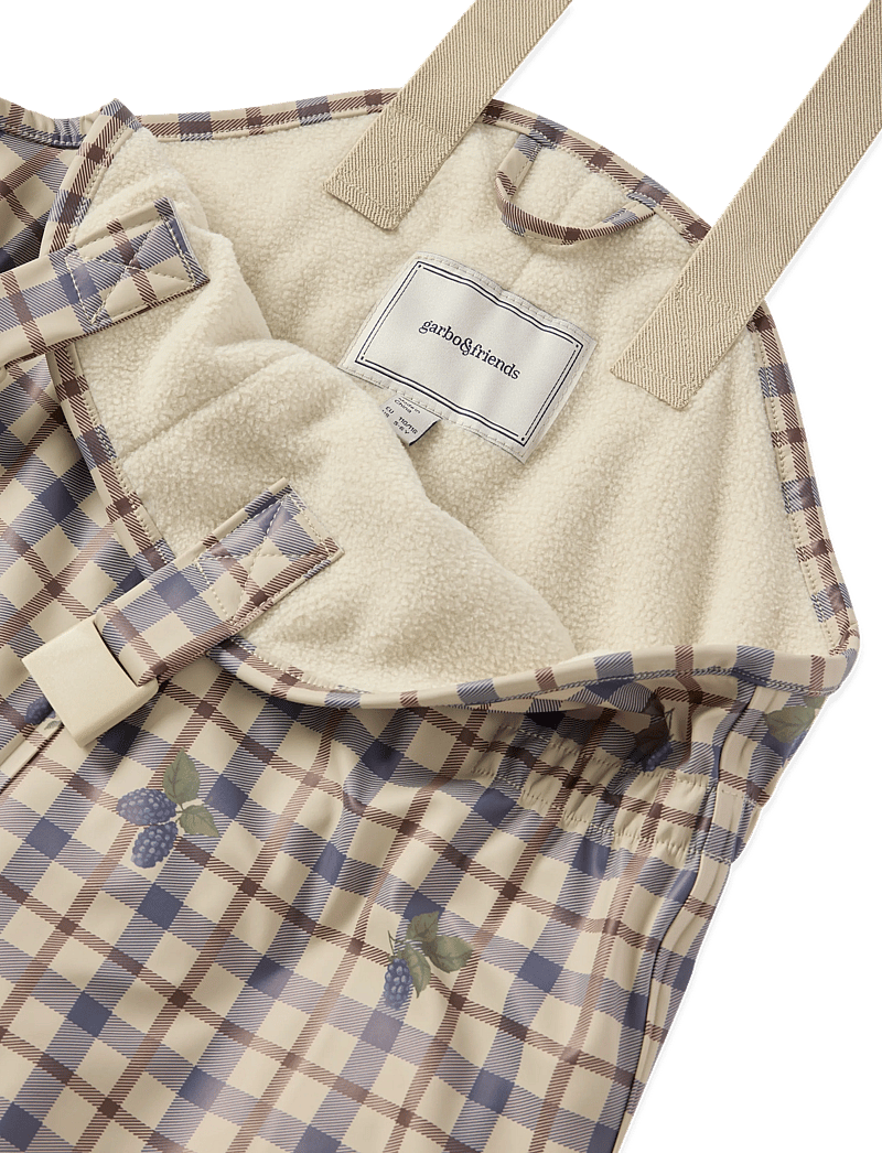 Garbo&Friends - Lined Rain Pant - mulberry check - 4