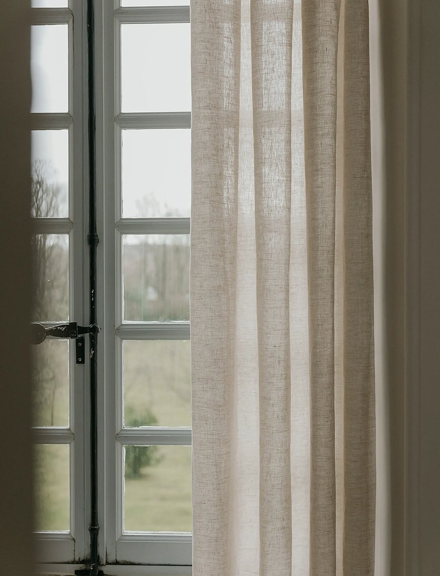 Garbo&Friends - Linen Hemstitched Linen curtain 280x300 cm - gardinlängder - linen - 0
