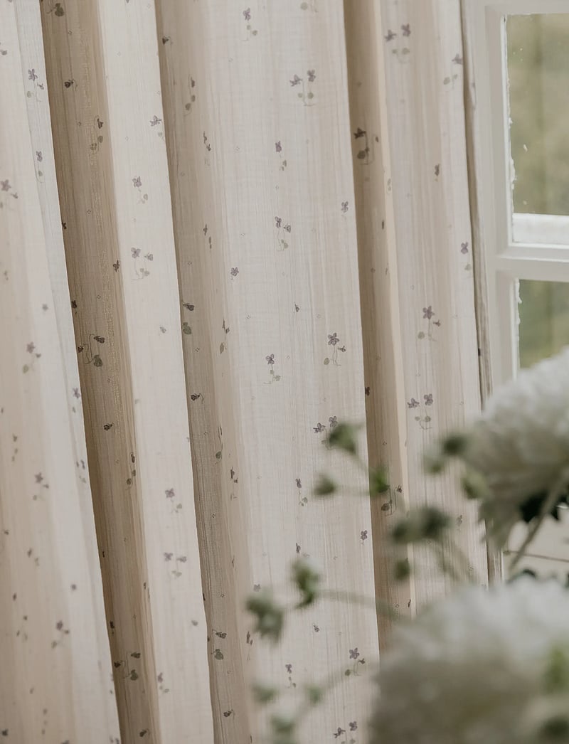 Garbo&Friends - Viola Muslin Curtain 2-pack - gardinlängder - viola - 2