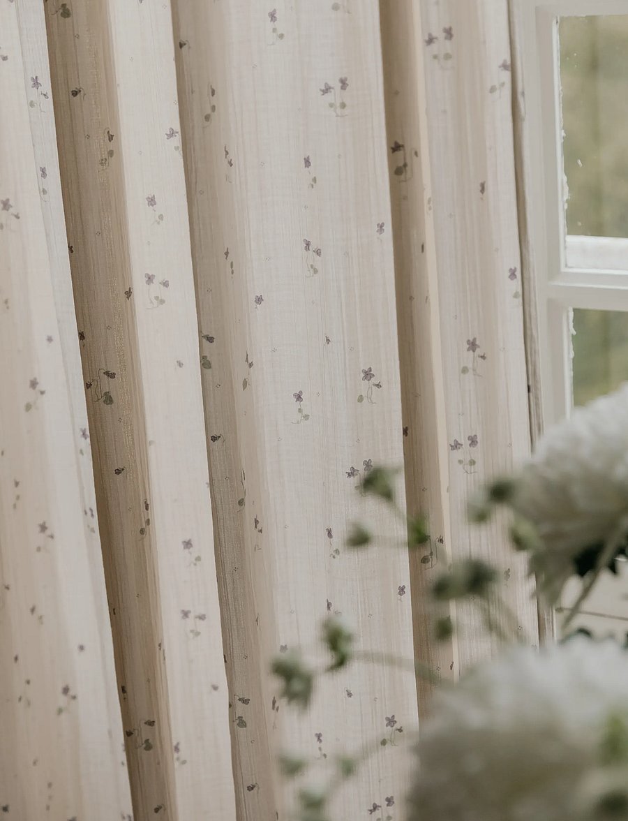 Garbo&Friends - Viola Muslin Curtain 2-pack - lange gardiner - viola - 2