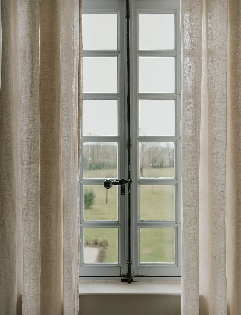 Garbo&Friends - Linen Hemstitched Linen curtain 140x300 cm 2-pack - długie zasłony - linen - 2