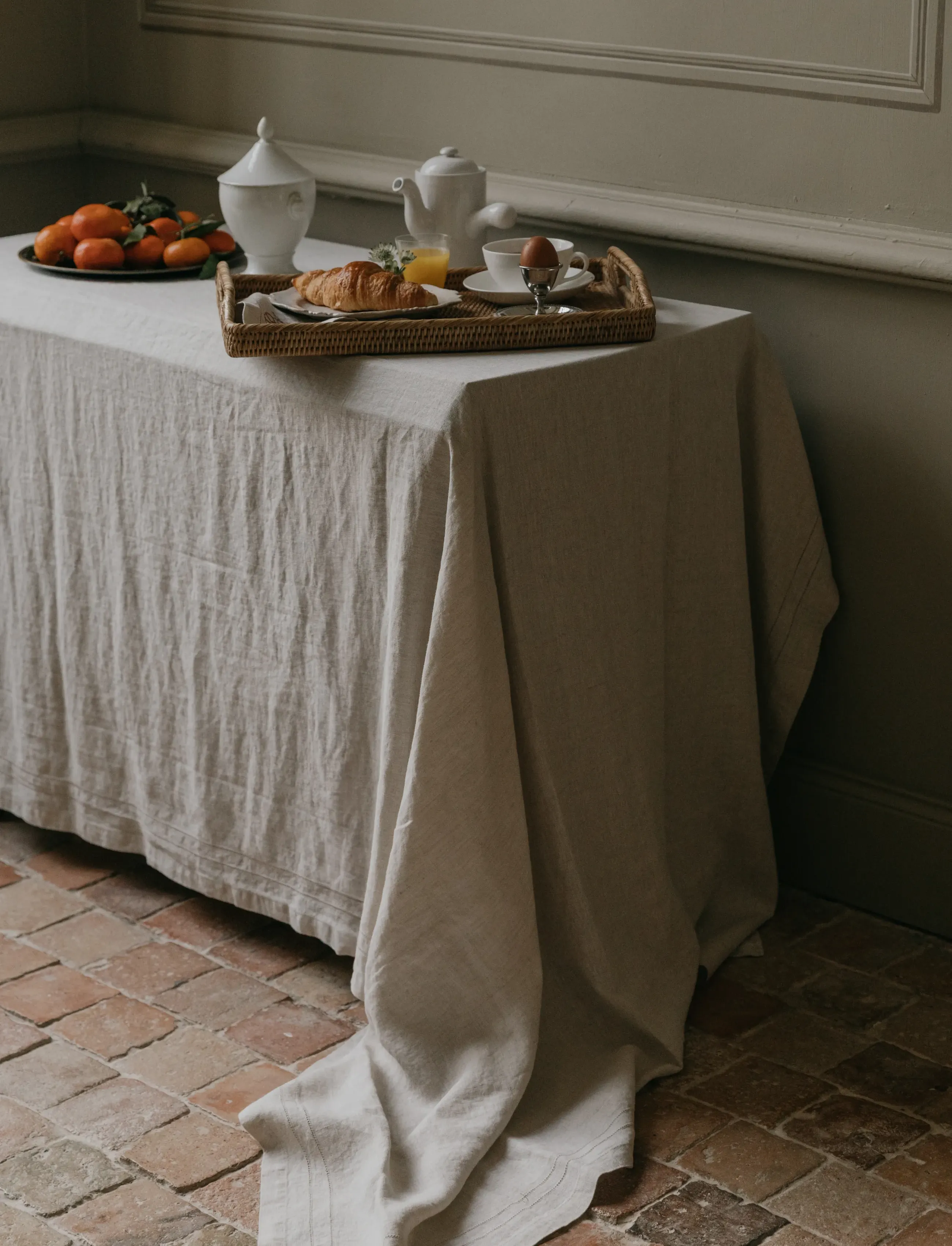 Garbo&Friends - Linen Hemstitched Linen Tablecloth 140x350cm - pöytäliinat & kaitaliinat - linen - 5