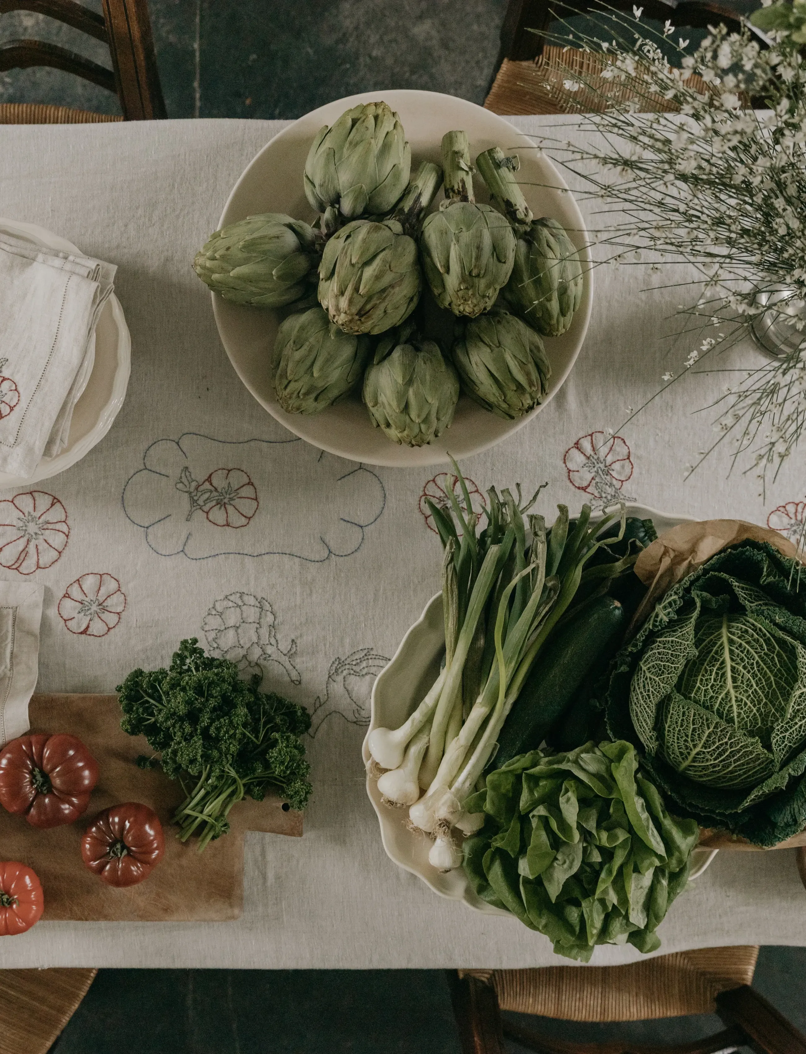 Garbo&Friends - Linen Embroidered Linen tablecloth 140x220cm - dukar & löpare - linen - 2