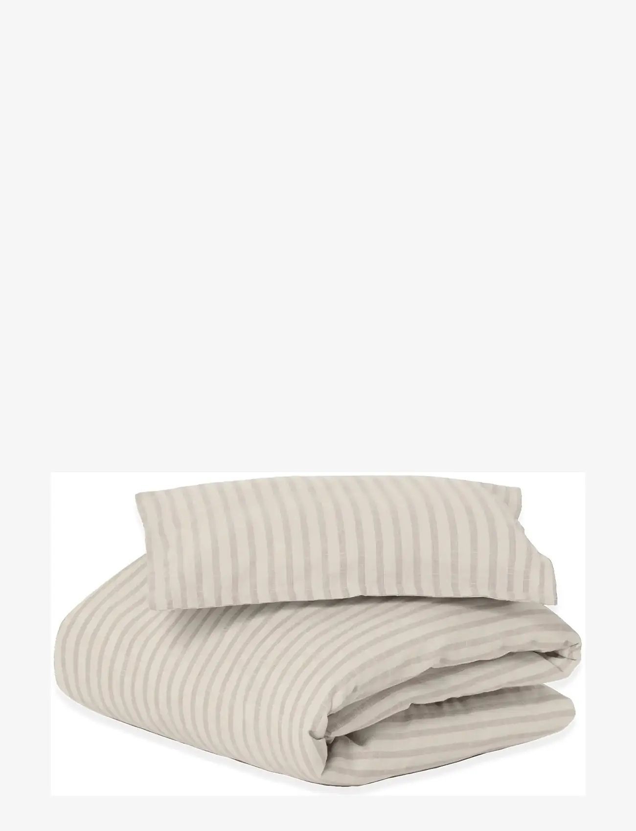 Garbo&Friends Bed Set Baby, 70x80/ 28x35 cm, Stripe Mauve - Bettwäsche - STRIPE MAUVE / cream