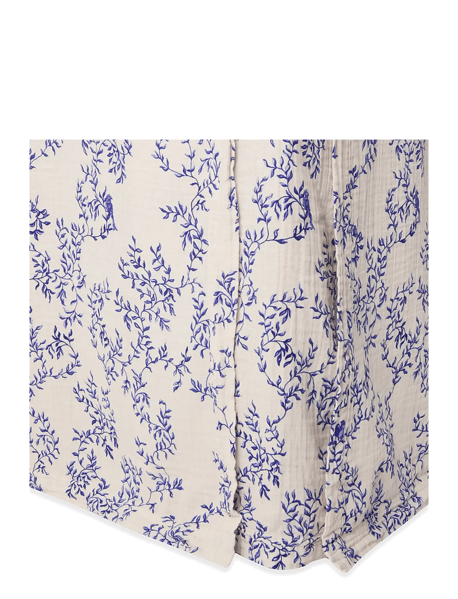 Garbo&Friends - Muslin Bed Skirt Single, 90x200x53 cm, Plum - bettröcke - jardim - 1
