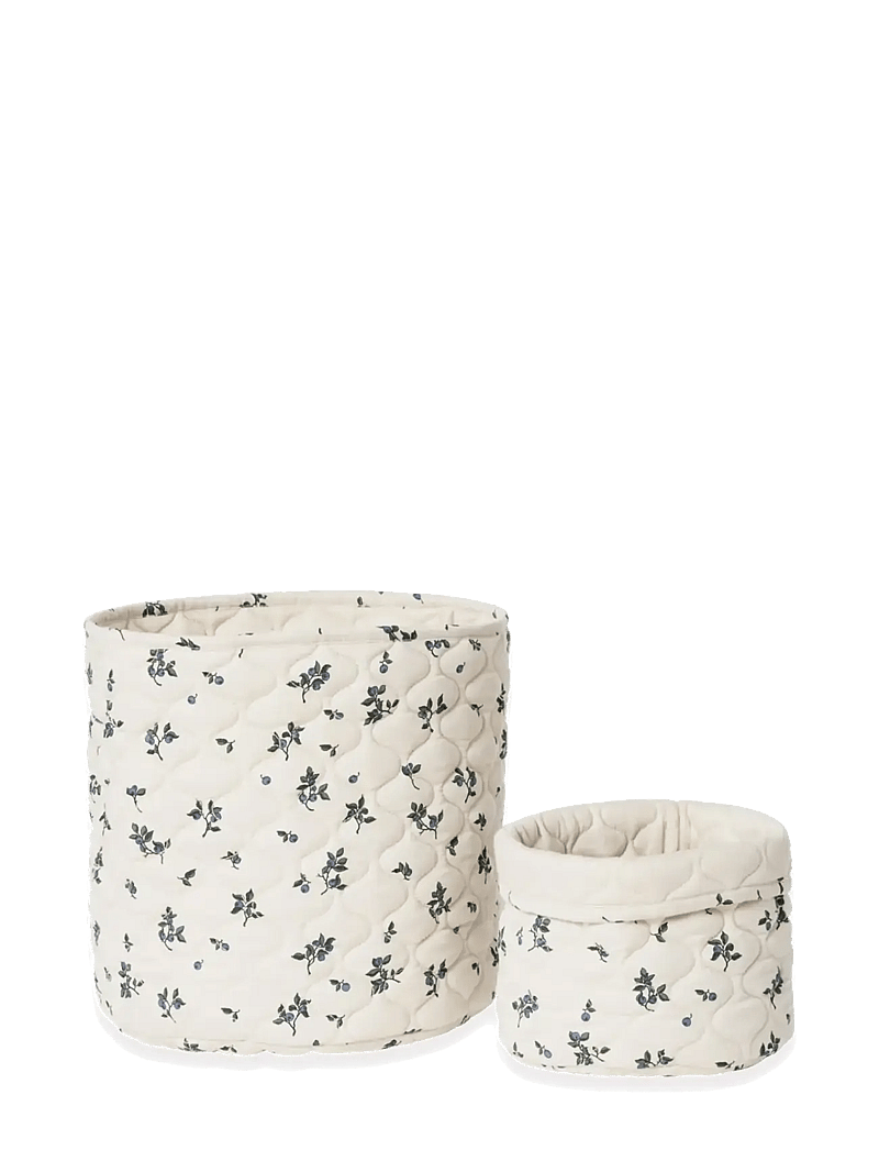 Garbo&Friends - Satin Quilted Basket, 20x20cm / 30x30cm, Blueberry - hoiukorvid - blueberry - 0