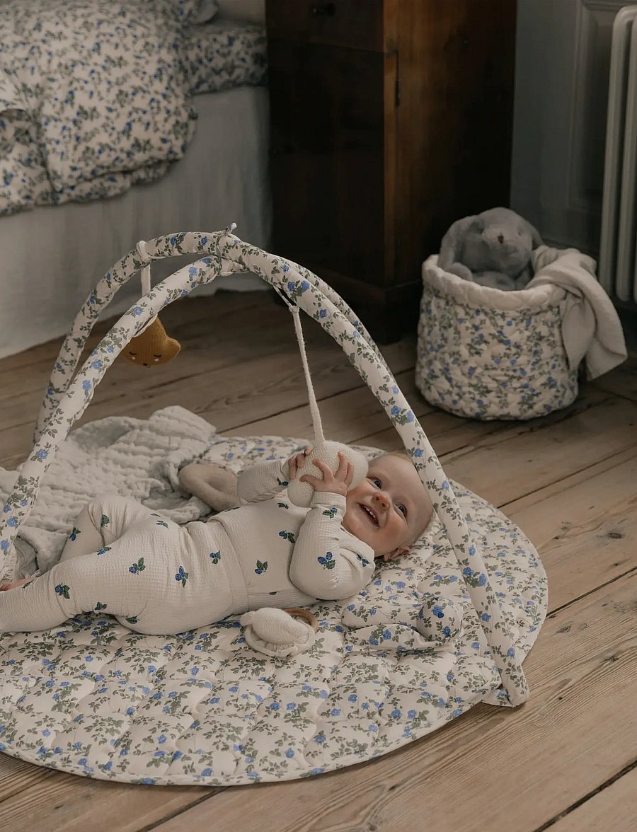 Garbo&Friends - Satin Quilted Basket, 20x20cm / 30x30cm, Blueberry - förvaringskorgar - dainty - 2