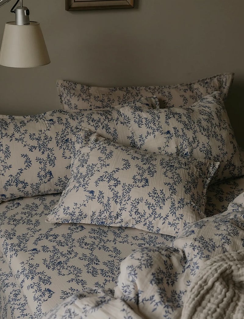 Garbo&Friends - Muslin Duvet Cover Double, 220x220 cm, Bluebell - bettbezüge - jardim - 0