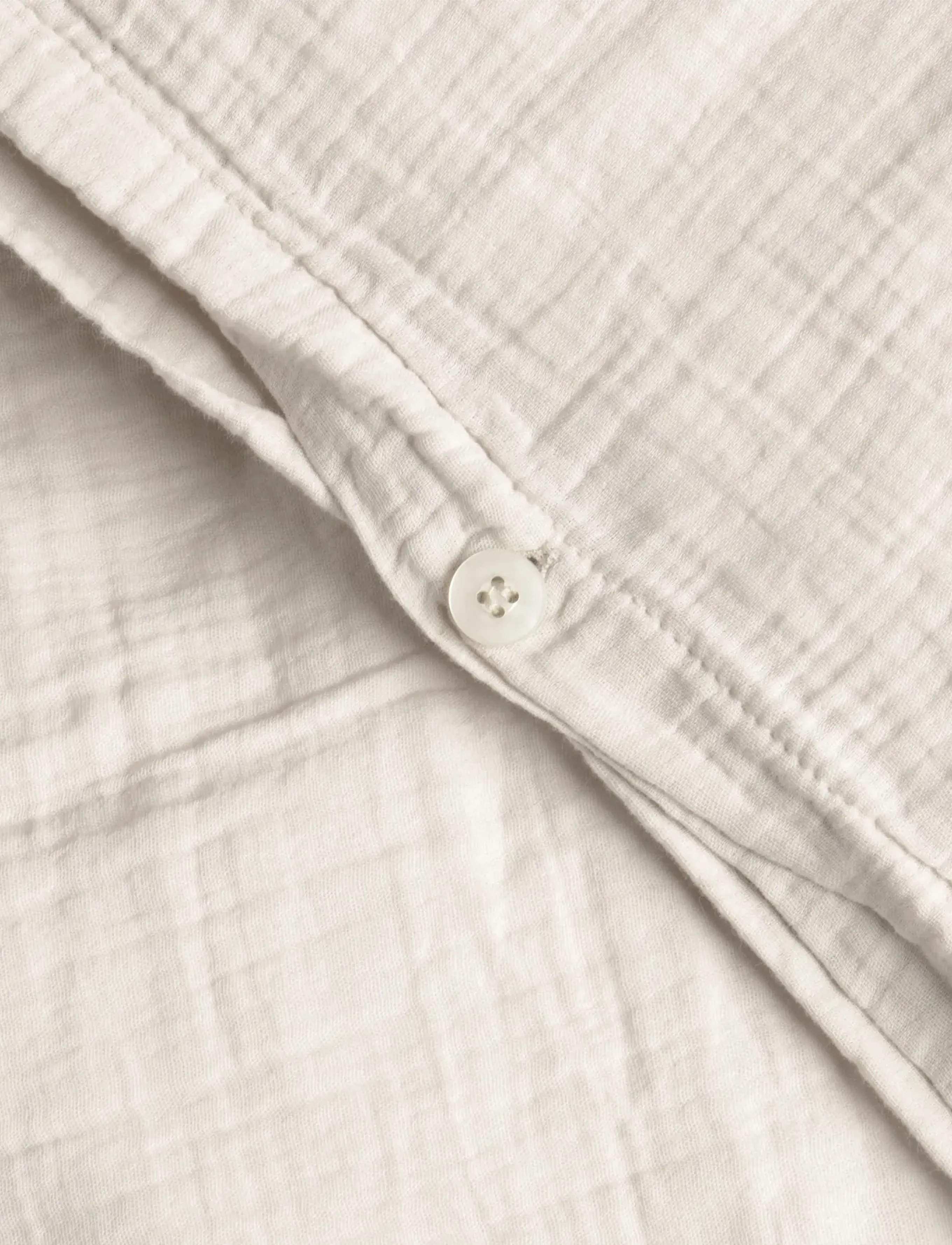 Garbo&Friends - Muslin Duvet Cover Double, 220x220 cm, Eggshell - dynebetræk - eggshell - 3