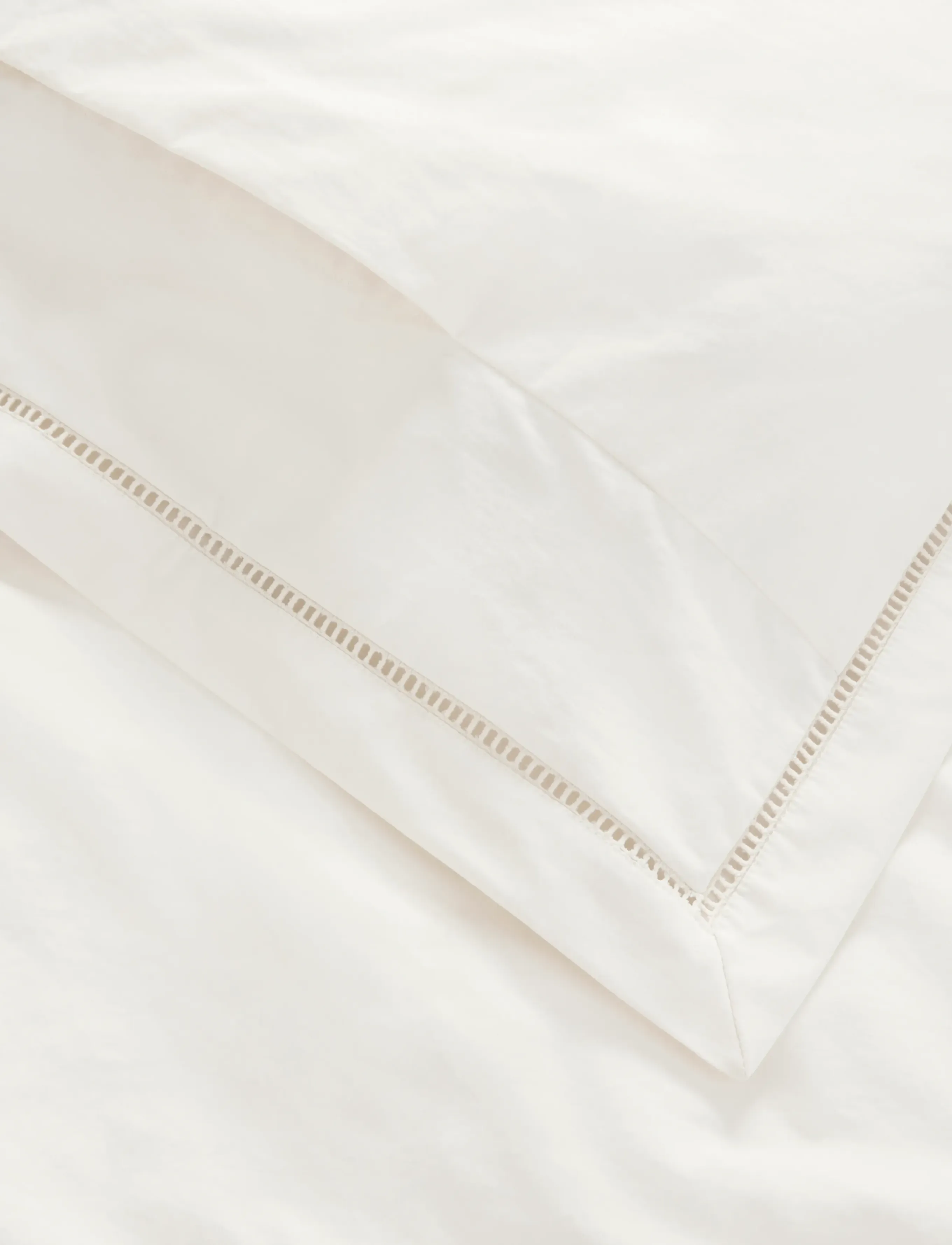 Garbo&Friends - Ladder Lace Duvet Cover Single, 150x210 cm, Pearl - påslakanset - pearl - 5