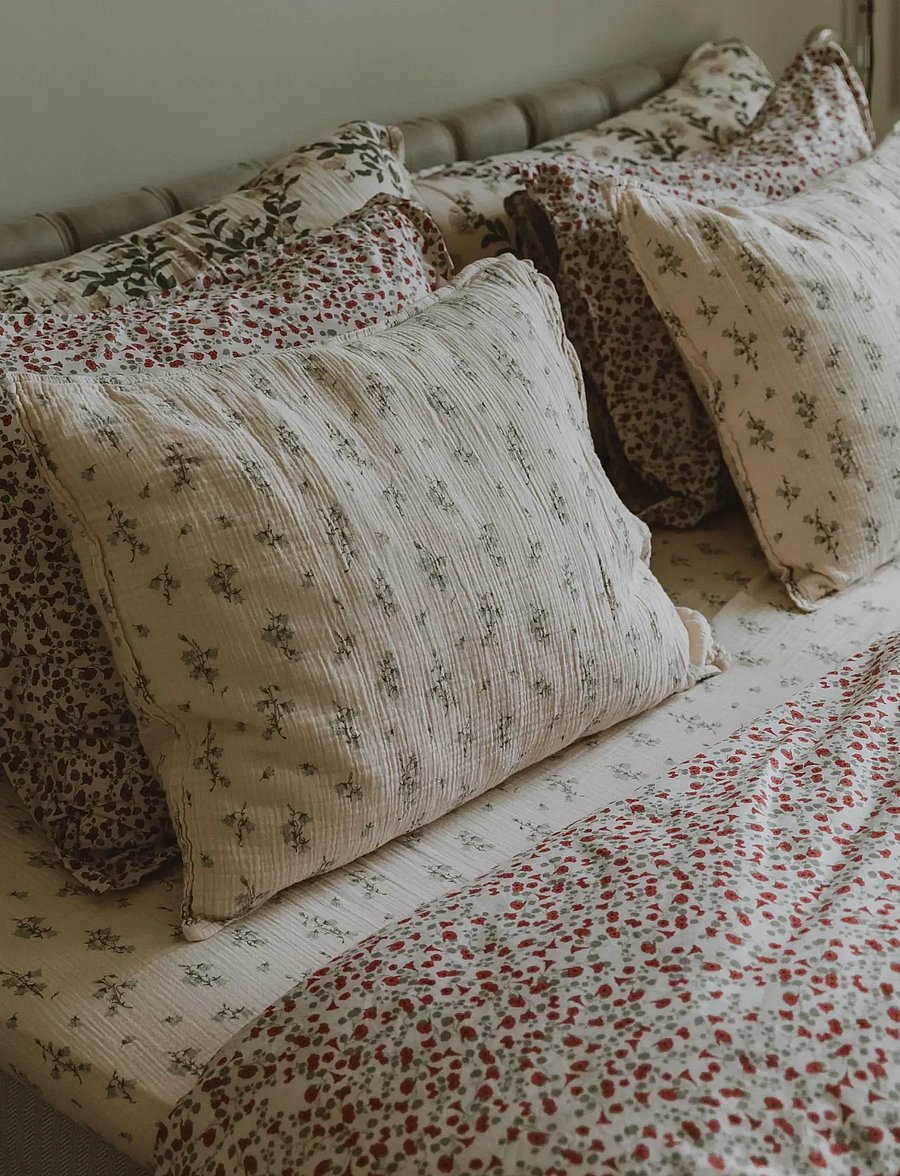 Garbo&Friends - Muslin Pillowcase, 50x60 cm, Jardim - kopfkissenbezüge - bluebell - 0