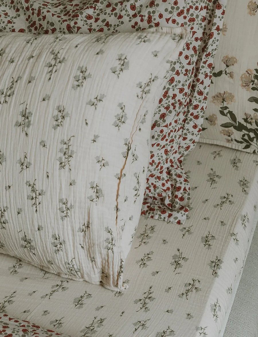 Garbo&Friends - Muslin Pillowcase, 50x60 cm, Jardim - kopfkissenbezüge - bluebell - 2