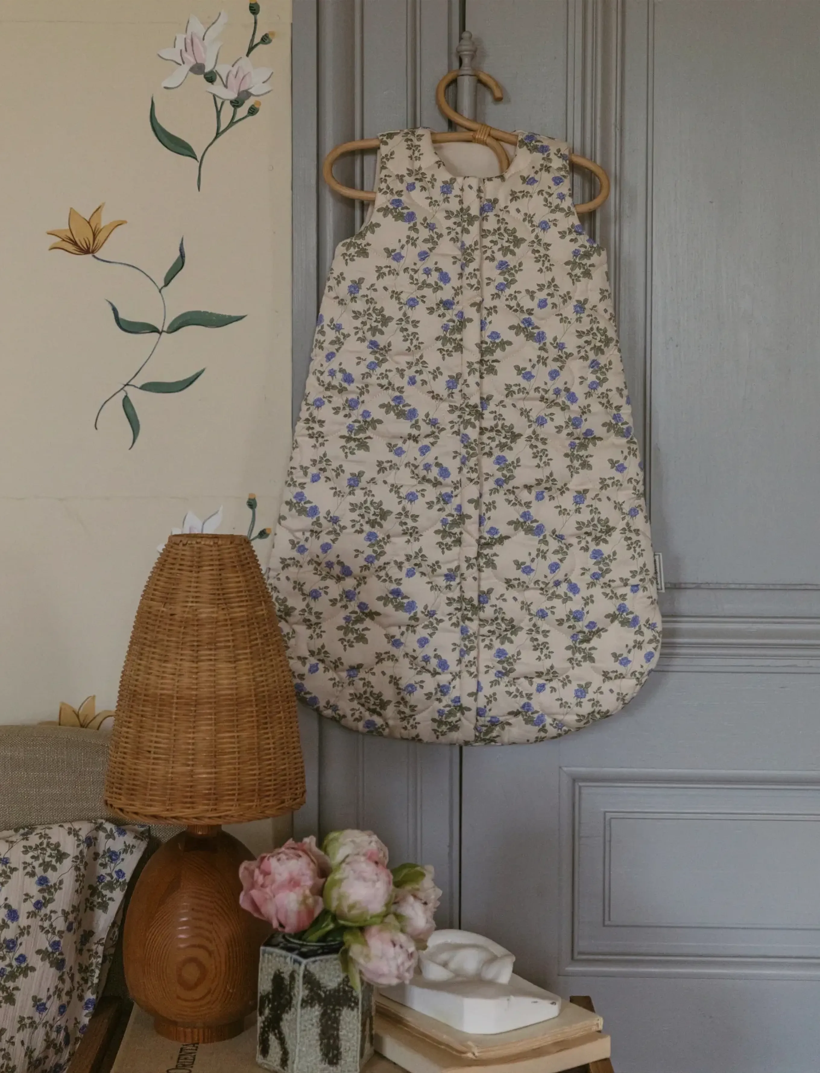 Garbo&Friends Satin Quilted Sleeping Bag, 0-6 m, Jardim - Neuheiten - DAINTY / cream